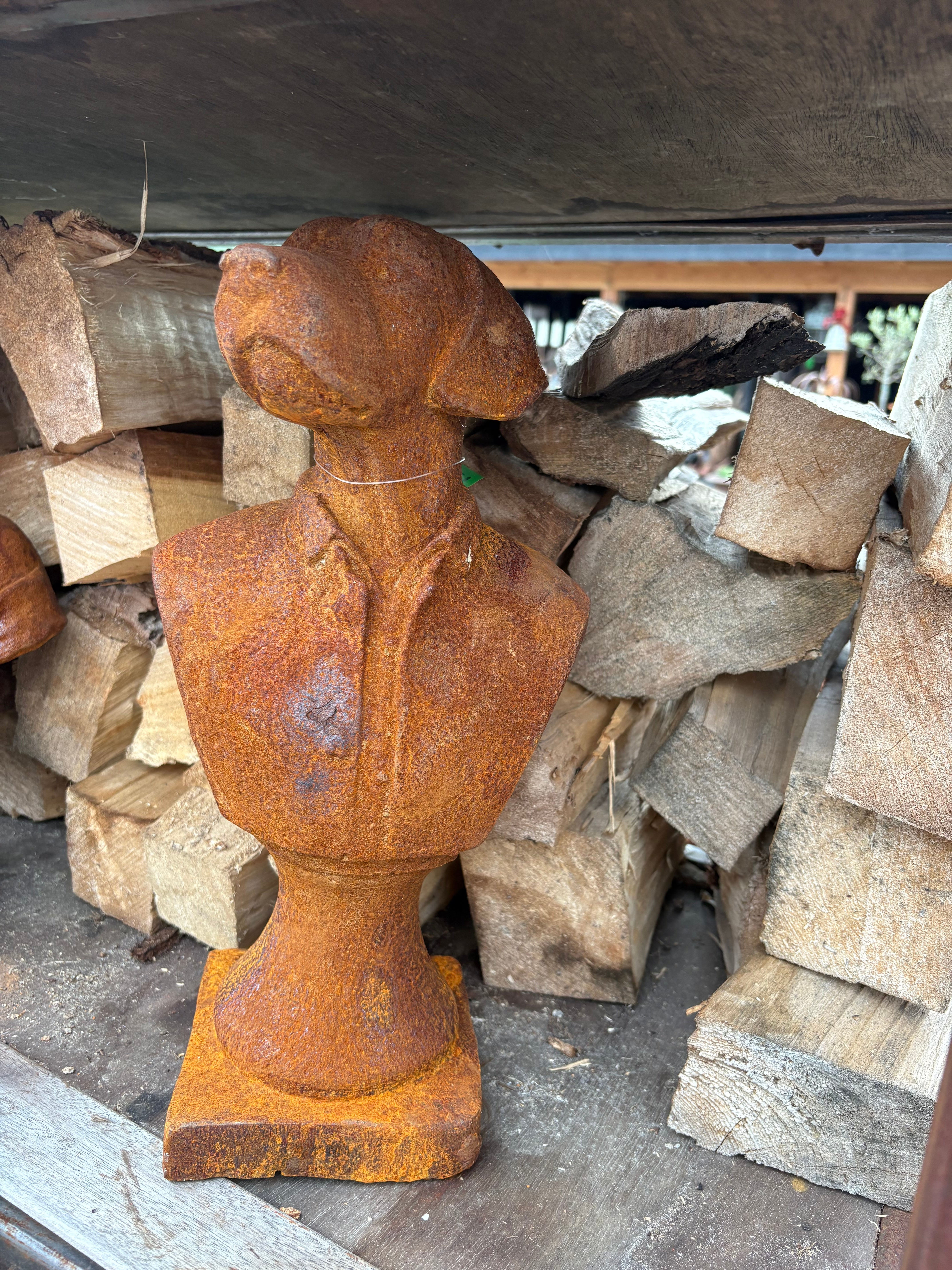 Buste hond groot gietijzer