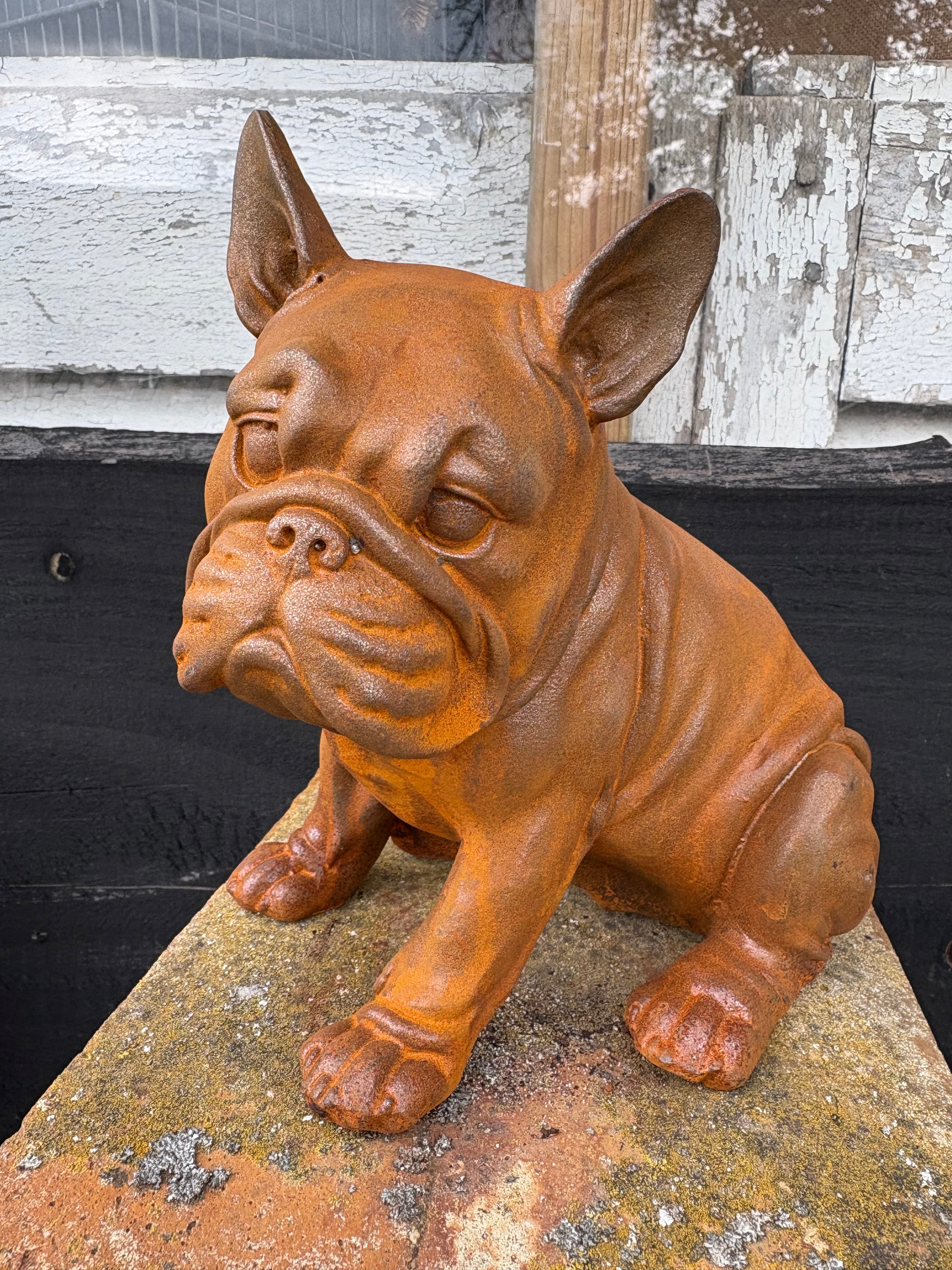 Kleine Engelse Bulldog van gietijzer - Brocante bij Ingie