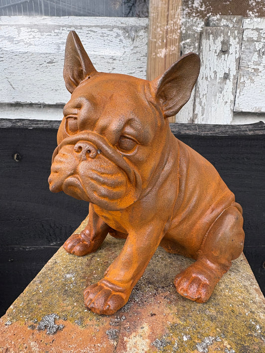 Kleine Engelse Bulldog van gietijzer - Brocante bij Ingie
