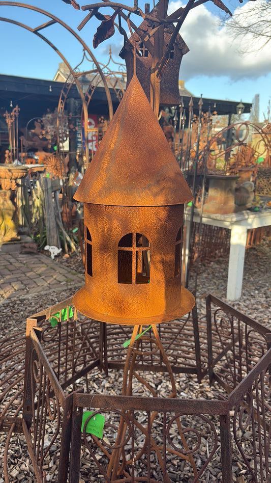 vogel voeder huis hang puntdak breed - Brocante bij Ingie