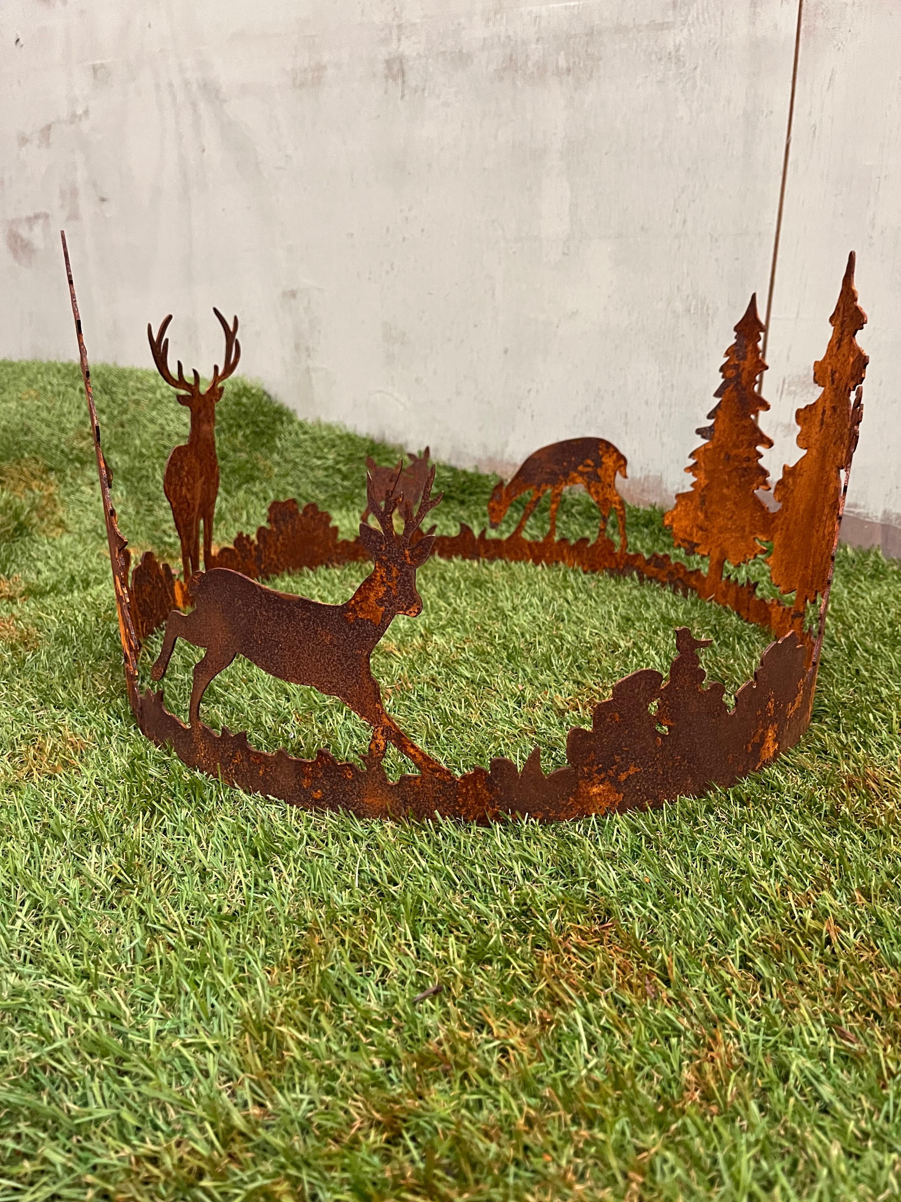 Herten bomen ring krans van eco roest - Brocante bij Ingie