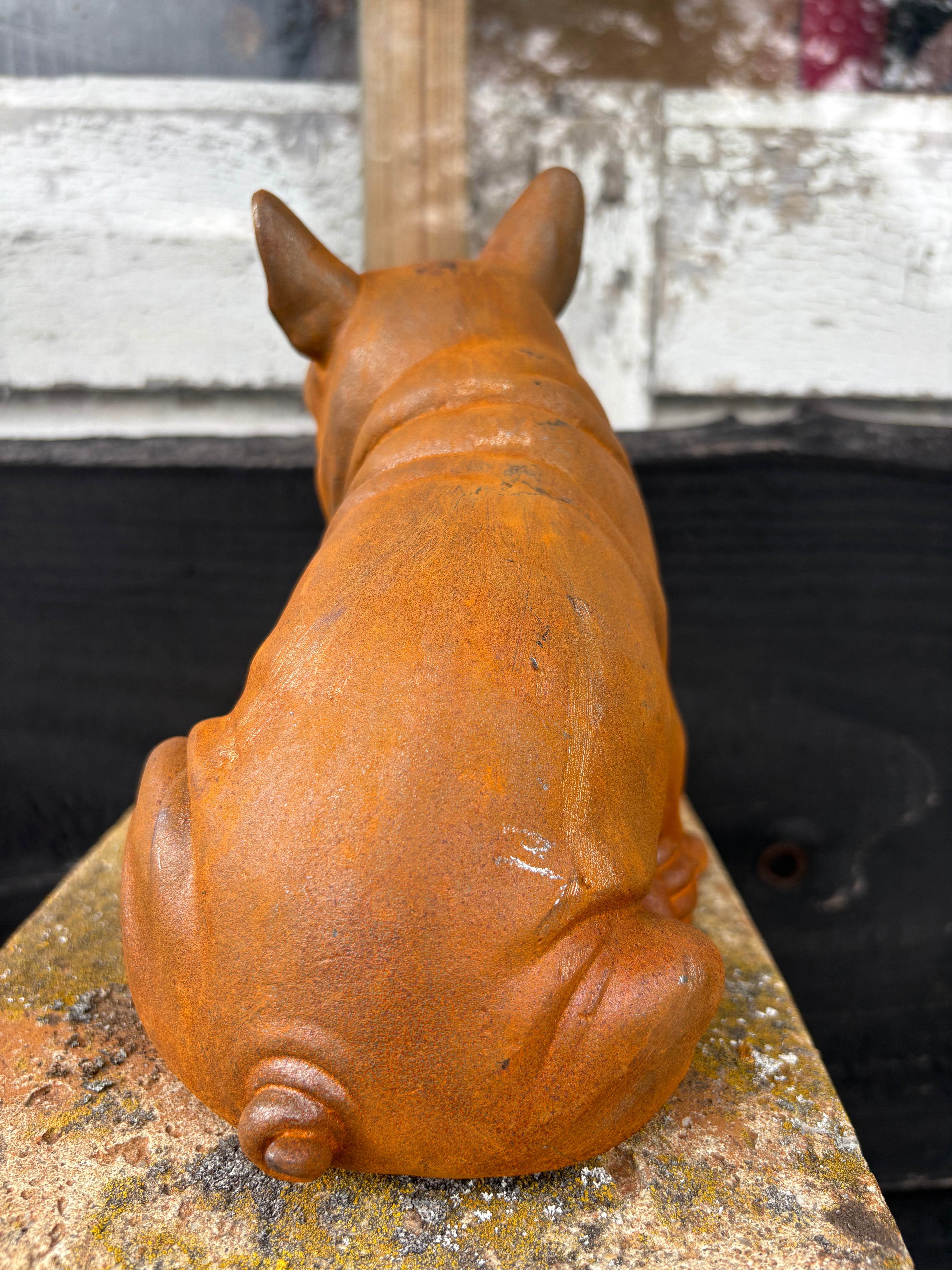 Kleine Engelse Bulldog van gietijzer - Brocante bij Ingie
