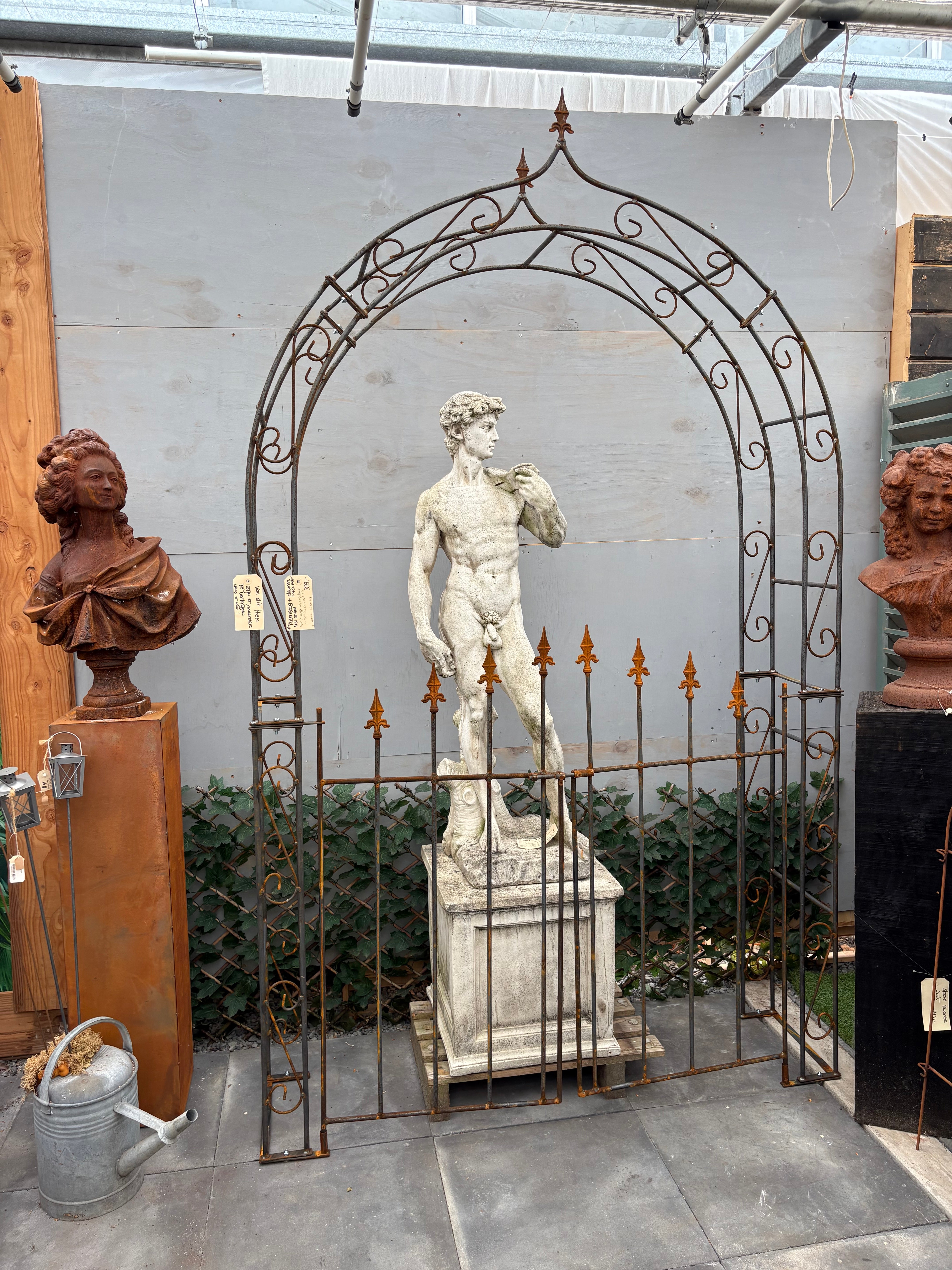 Rozenboog 1.40 dubbel vol staal met 2 deuren NIEUW! - Brocante bij Ingie