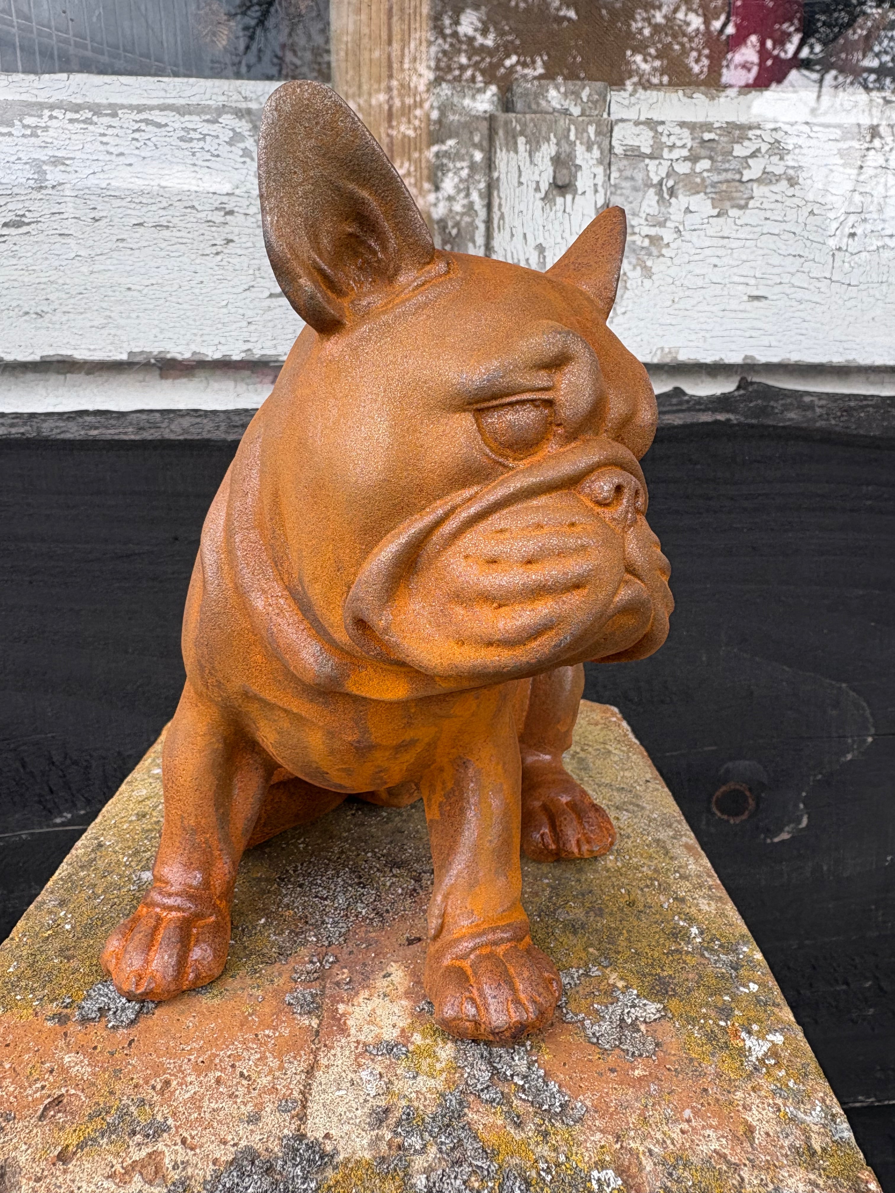 Kleine Engelse Bulldog van gietijzer - Brocante bij Ingie