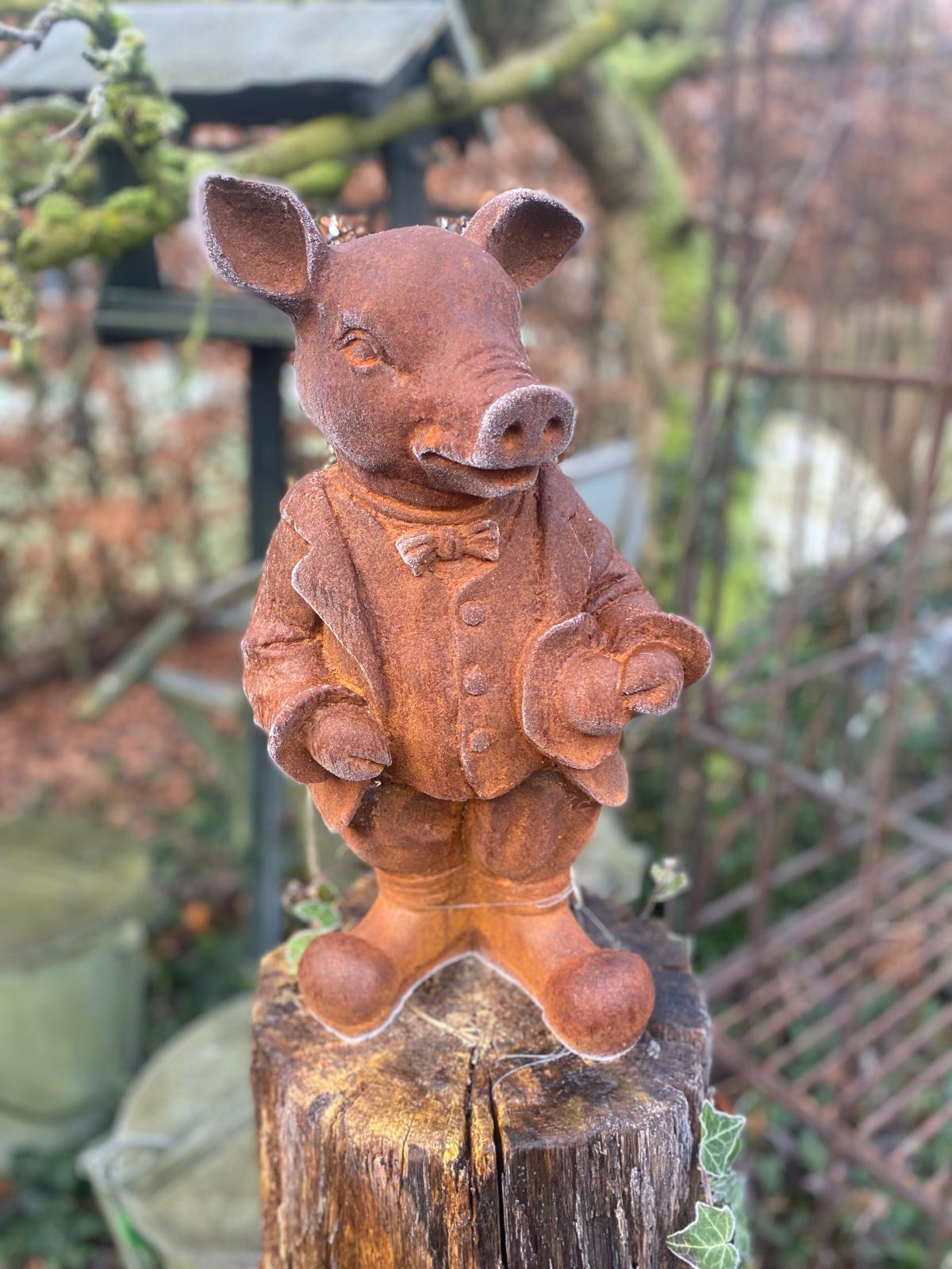 Meneer varken gemaakt van gietijzer - Brocante bij Ingie