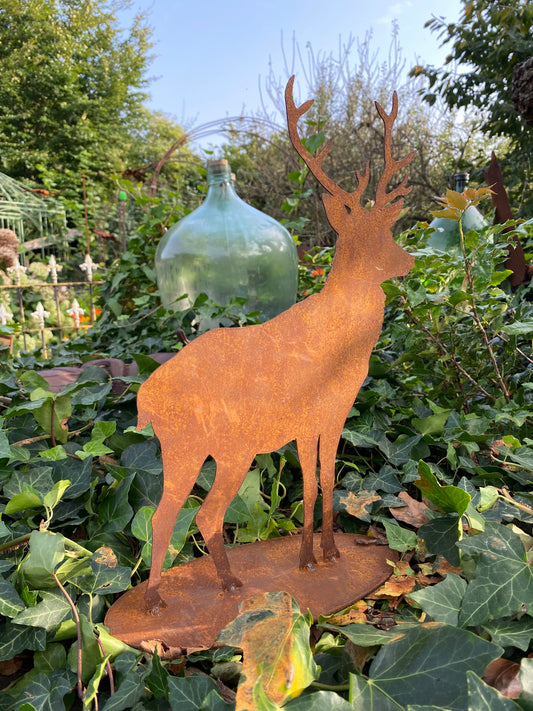 trots hert op plaat ecoroest - Brocante bij Ingie