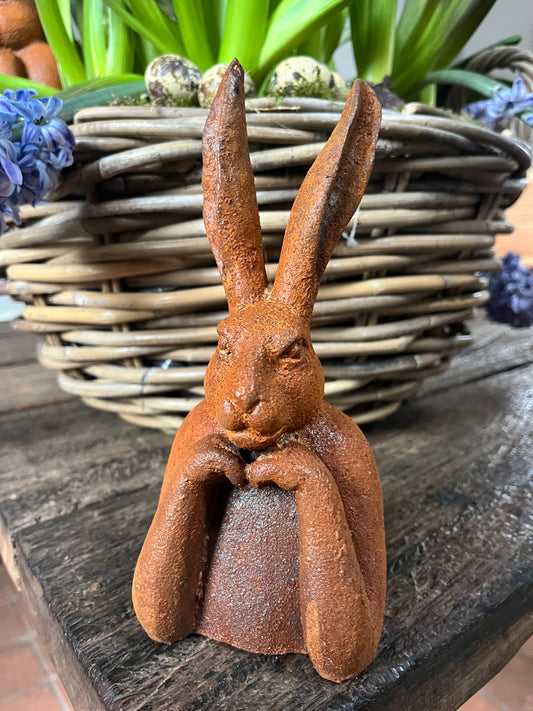 Klein( paas)haasje haas van gietijzer (Pasen) - Brocante bij Ingie