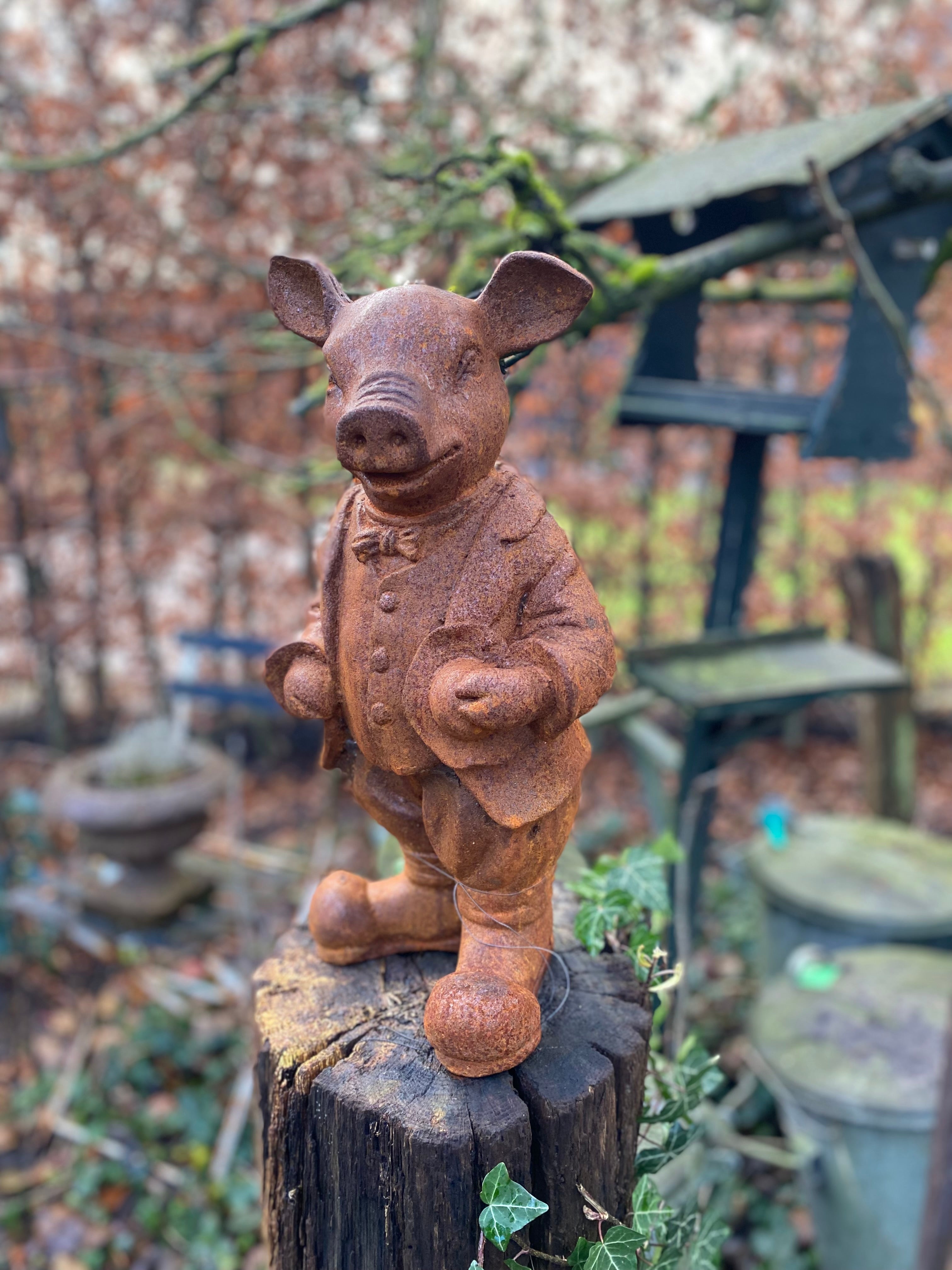 Meneer varken gemaakt van gietijzer - Brocante bij Ingie