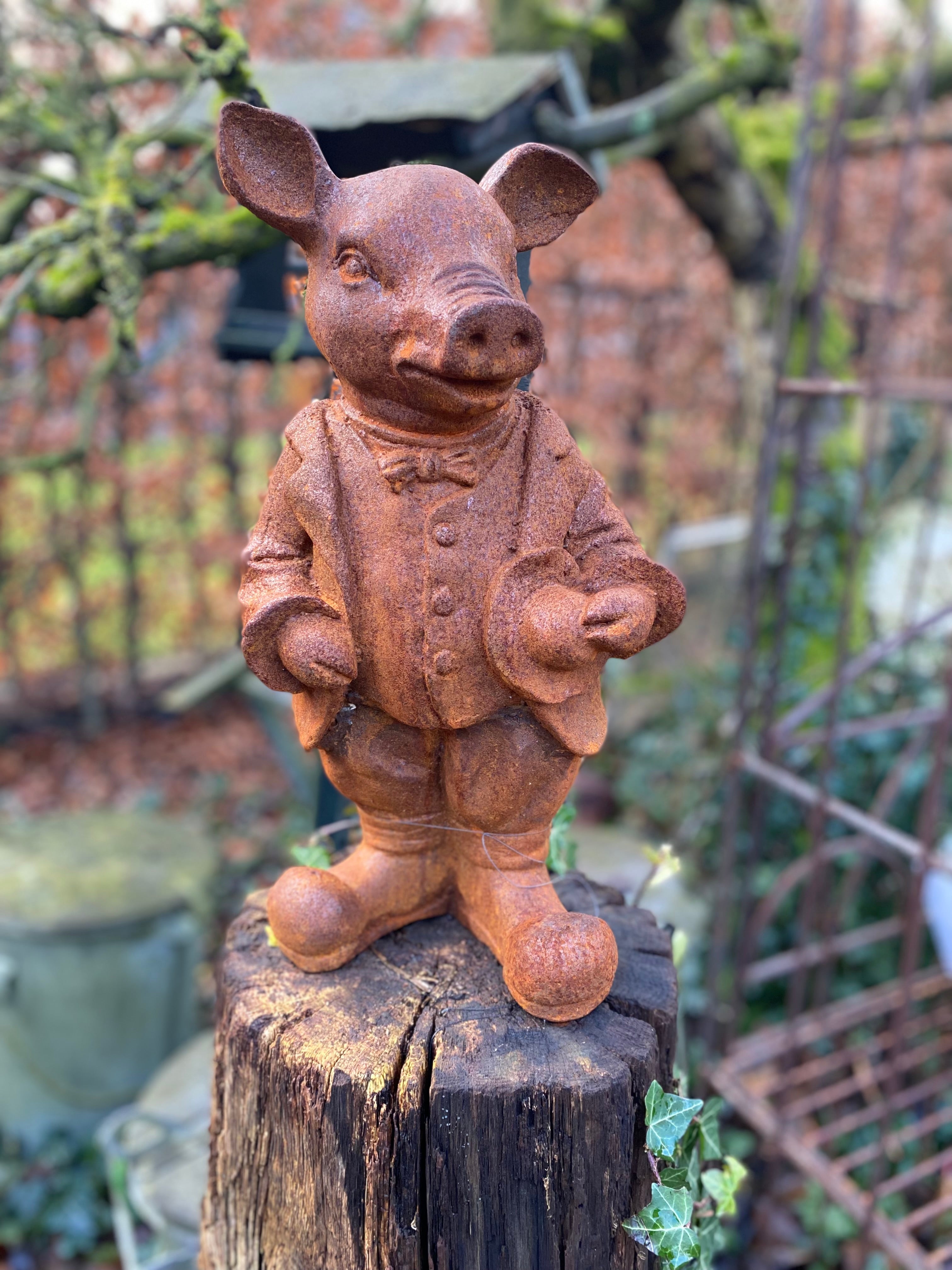 Meneer varken gemaakt van gietijzer - Brocante bij Ingie
