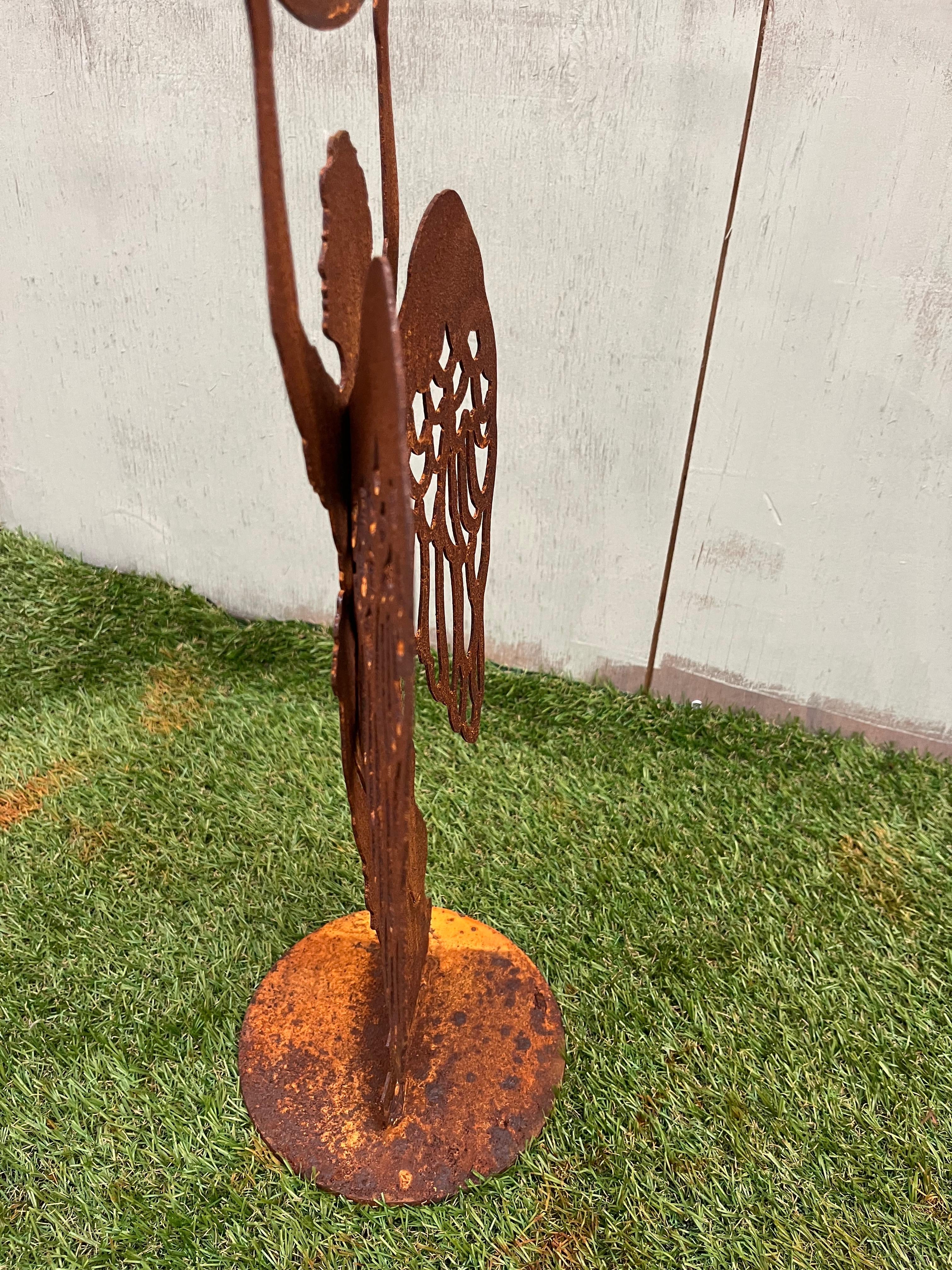 Engel met ring van eco roest - Brocante bij Ingie