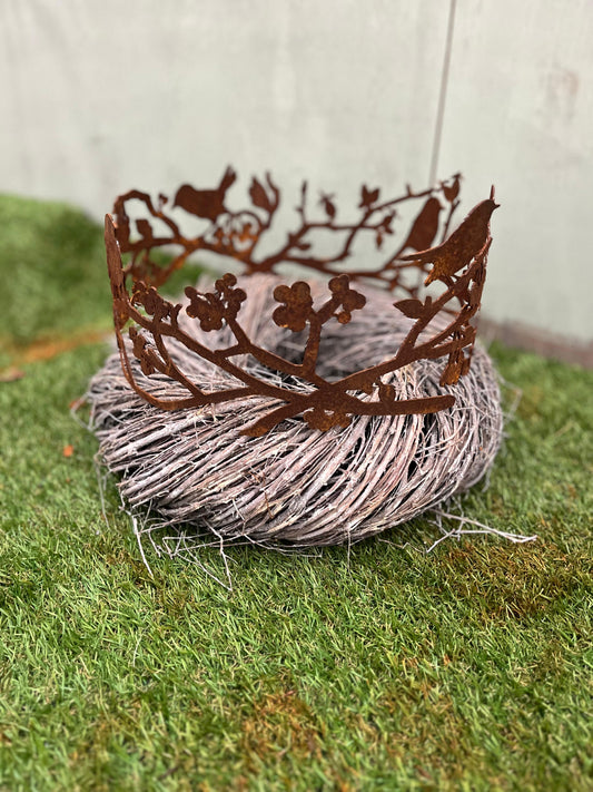 ring vogel takken en bessen krans van eco roest - Brocante bij Ingie