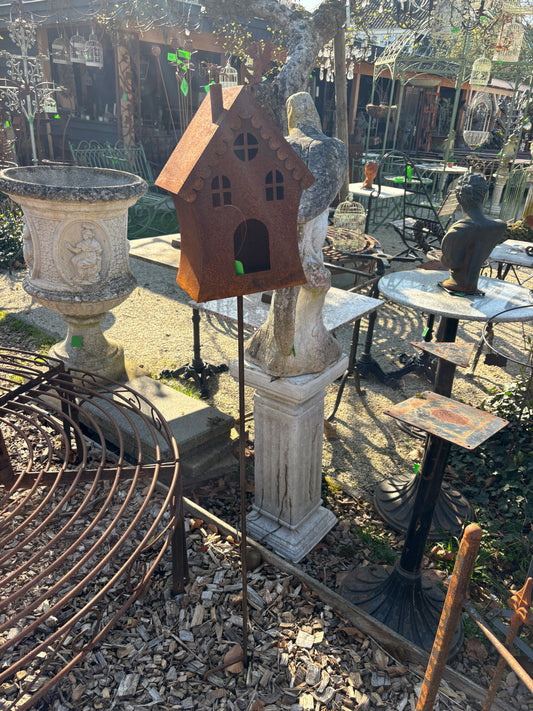 Vrolijk vogel voeder huis op pin - Brocante bij Ingie