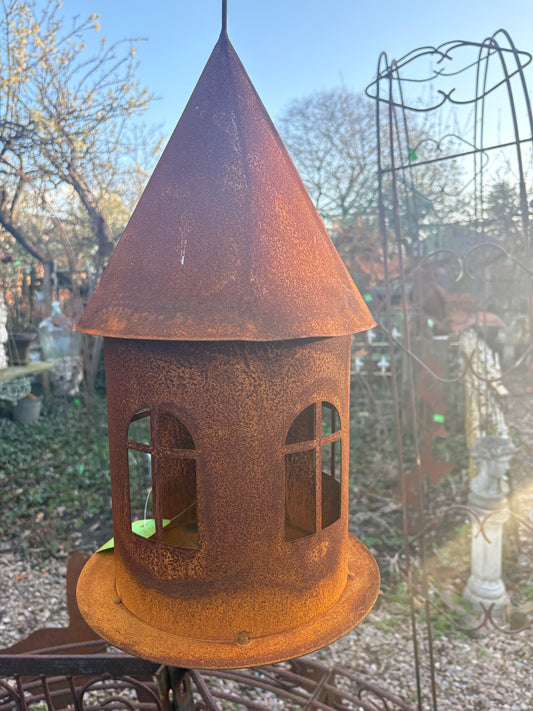 vogel voeder huis hang puntdak breed - Brocante bij Ingie