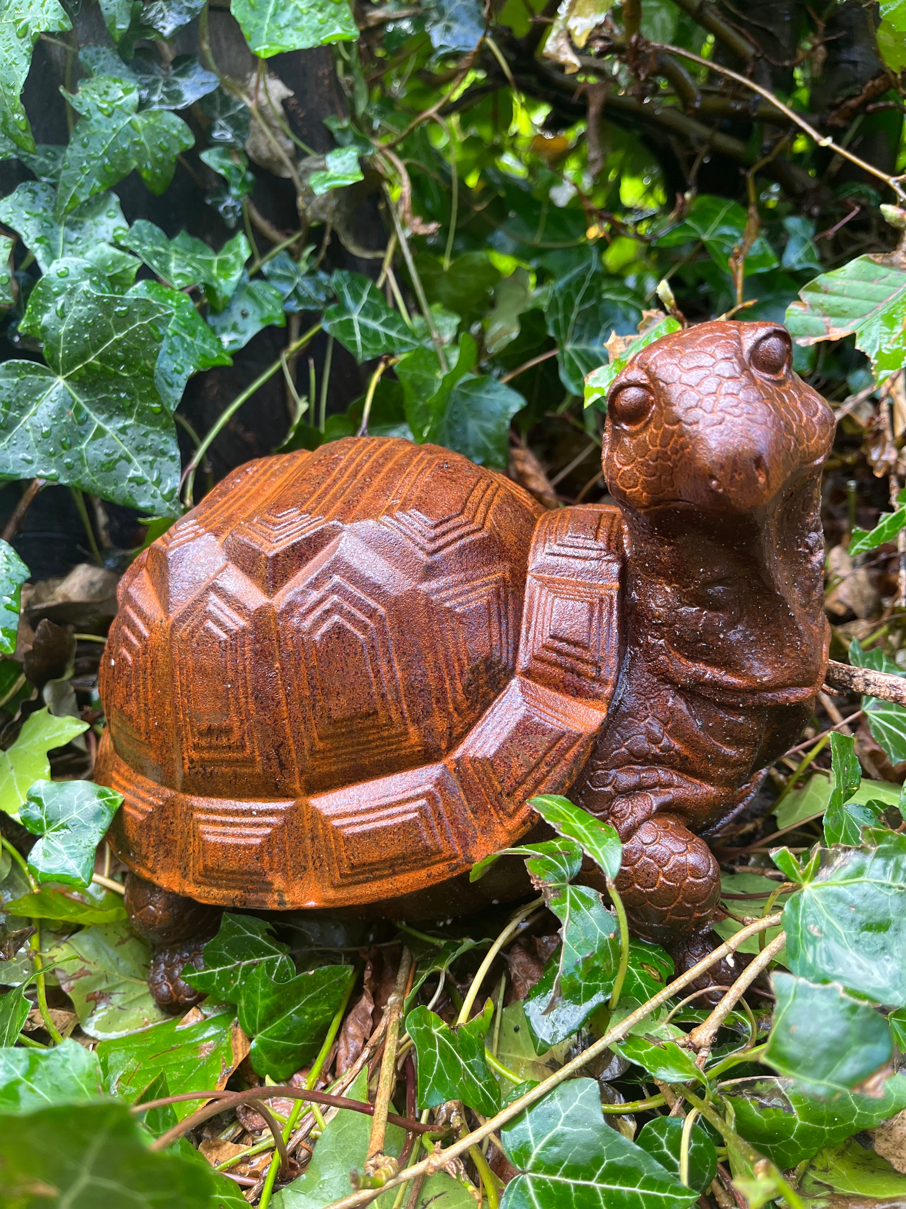Fraaie schildpad gemaakt van zwaar gietijzer - Brocante bij Ingie
