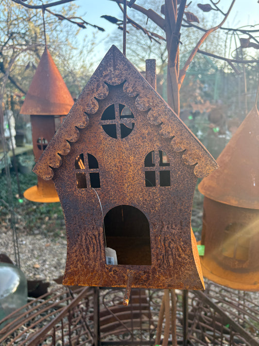 Vrolijk vogel voeder huis hang - Brocante bij Ingie