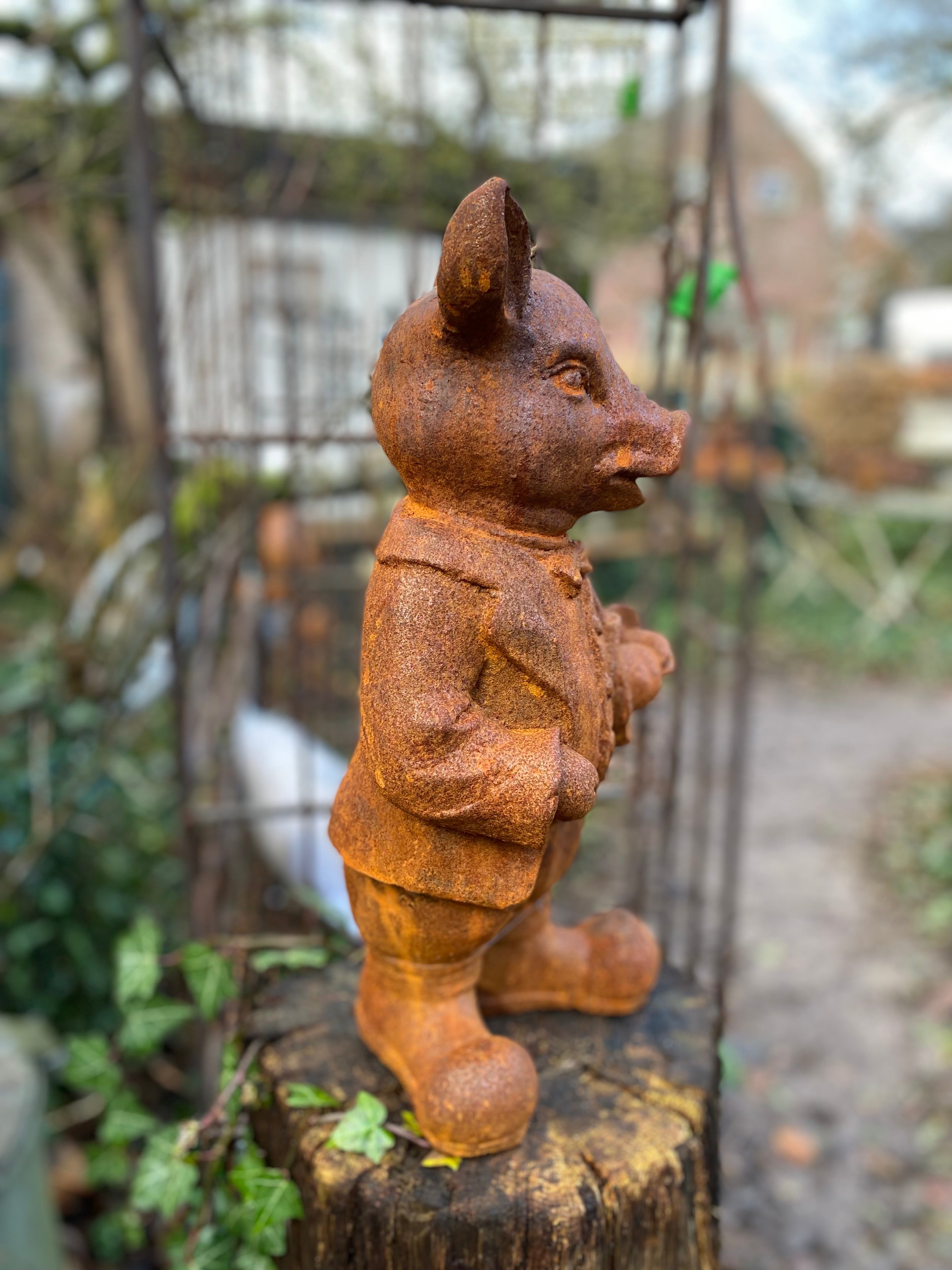 Meneer varken gemaakt van gietijzer - Brocante bij Ingie