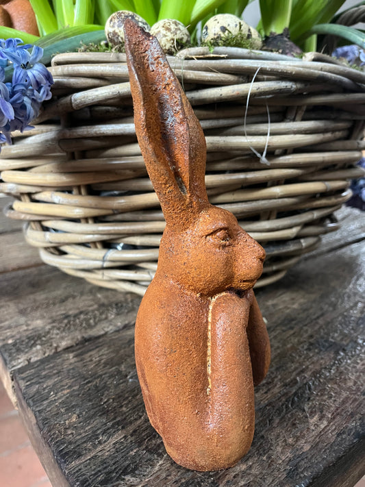 Klein( paas)haasje haas van gietijzer (Pasen) - Brocante bij Ingie
