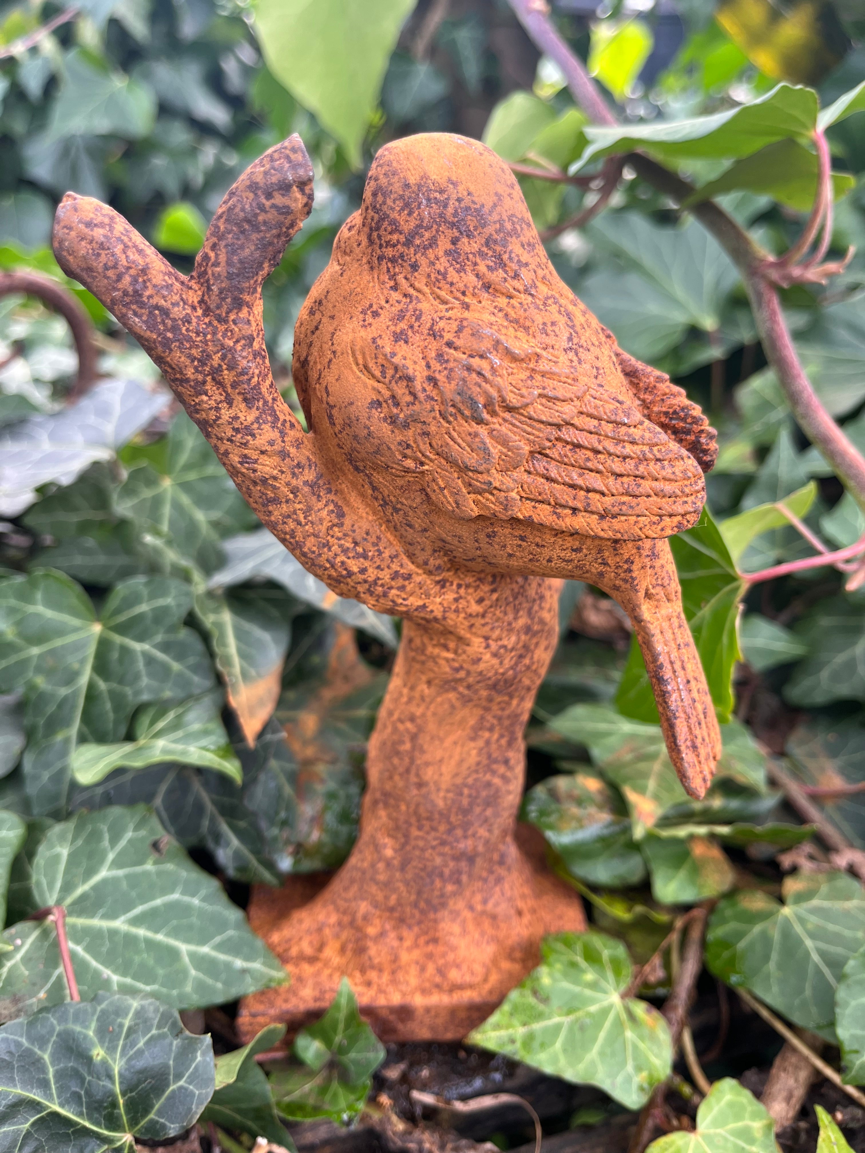 Vogel op stok van gietijzer - Brocante bij Ingie