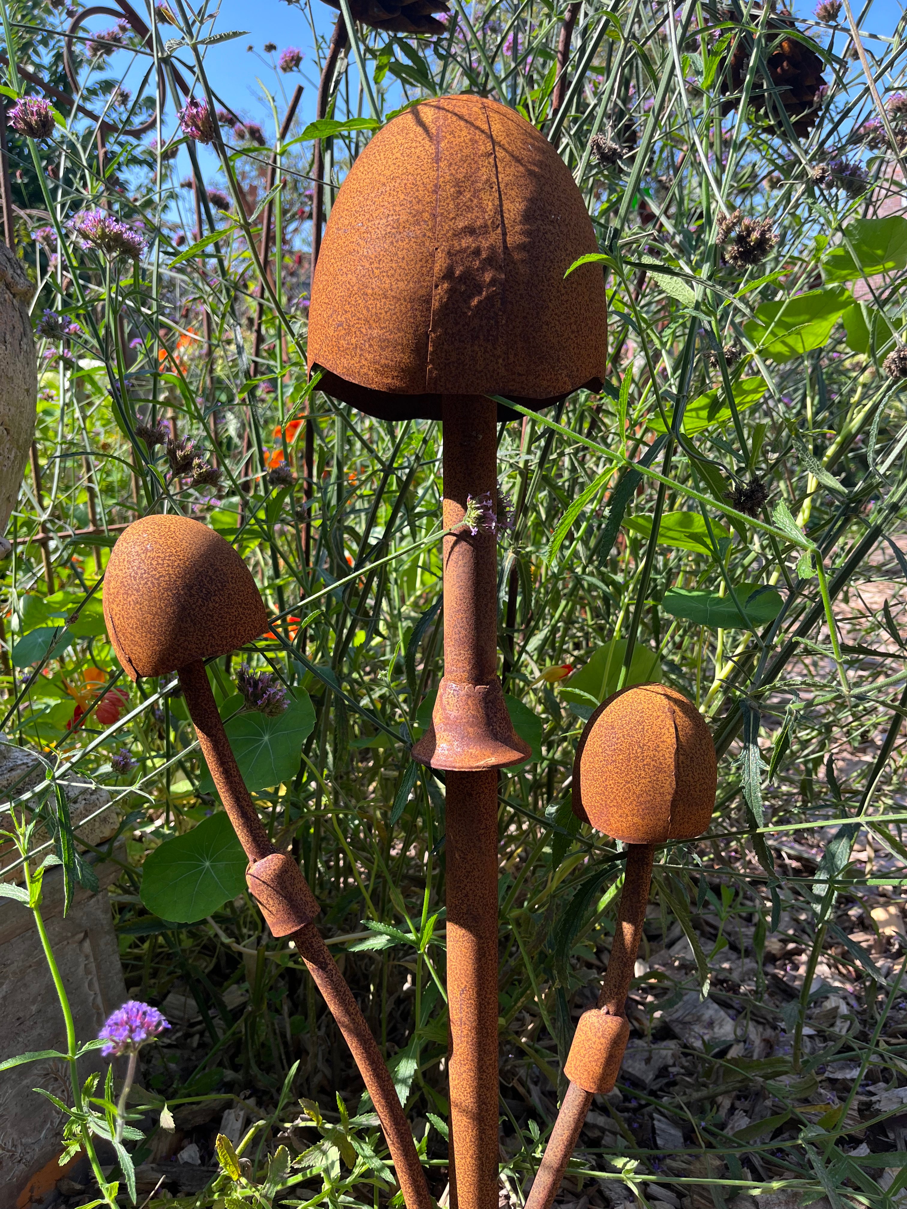 Paddestoel trio op steker - Brocante bij Ingie