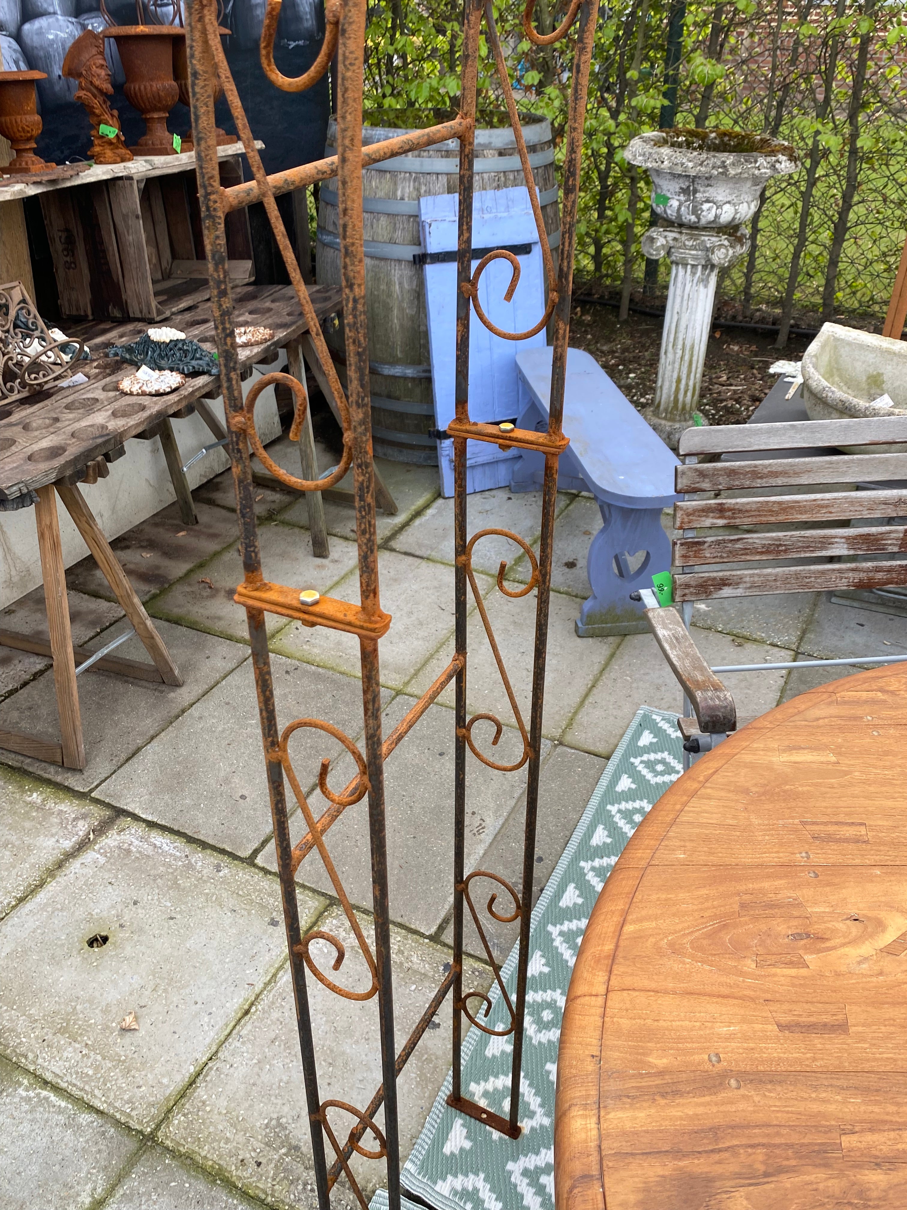 Rozenboog 1.80 dubbel vol staal NIEUW! - Brocante bij Ingie