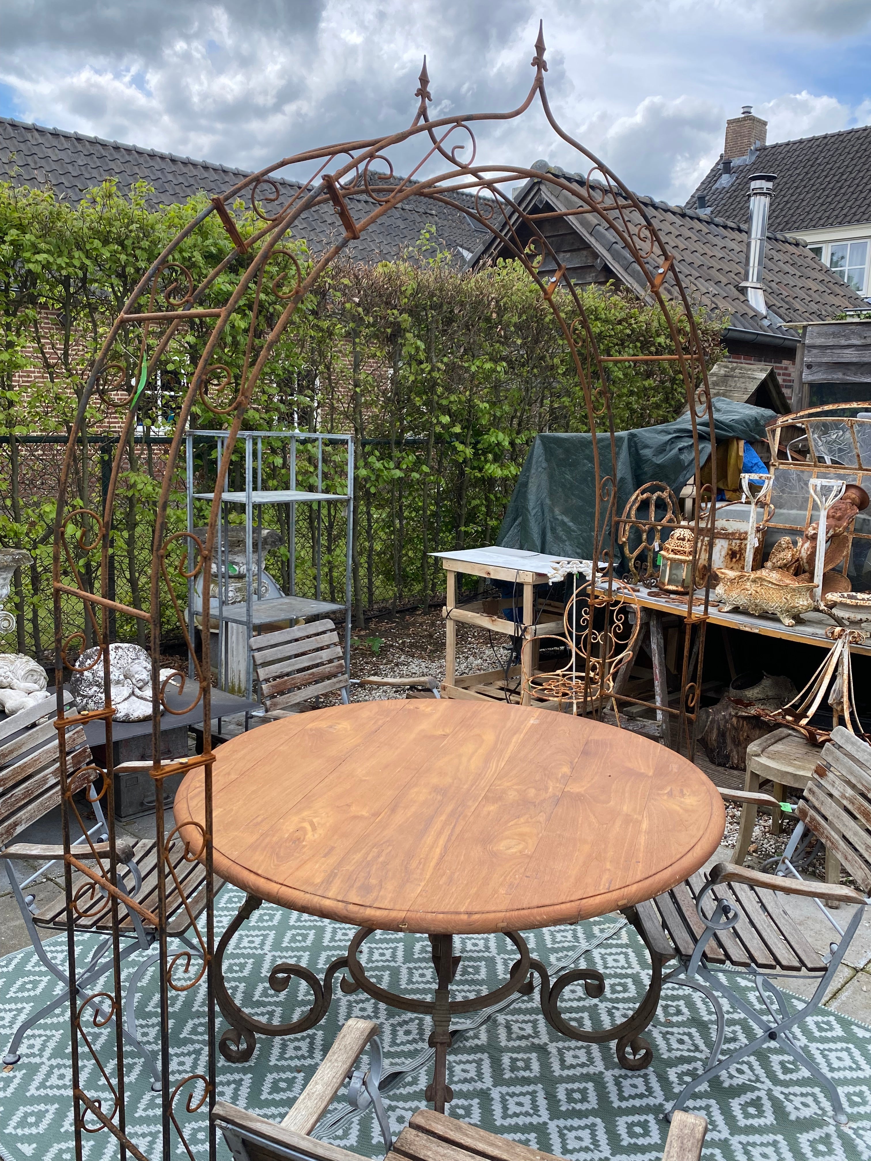 Rozenboog 1.80 dubbel vol staal NIEUW! - Brocante bij Ingie