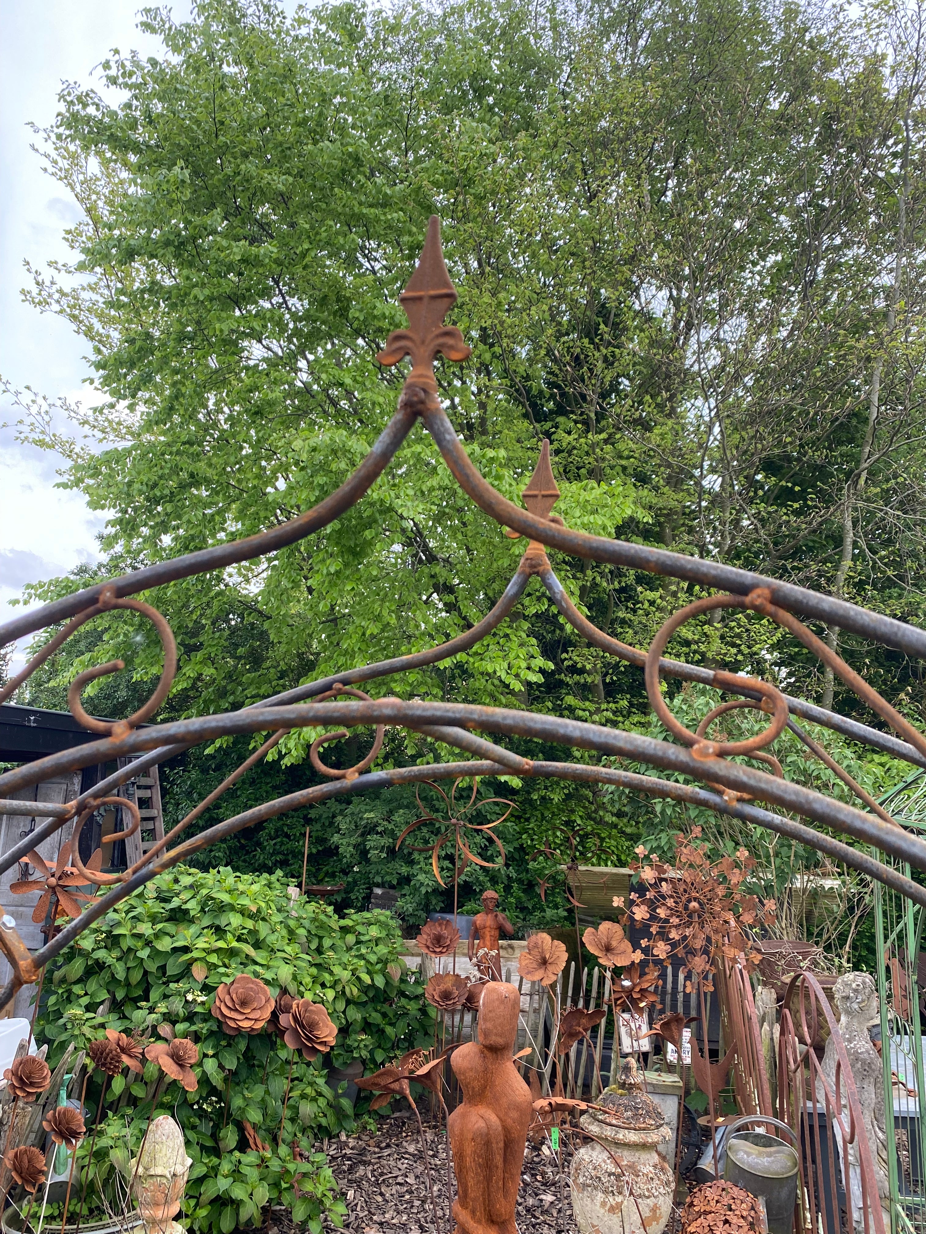 Rozenboog 1.40 dubbel vol staal NIEUW! - Brocante bij Ingie