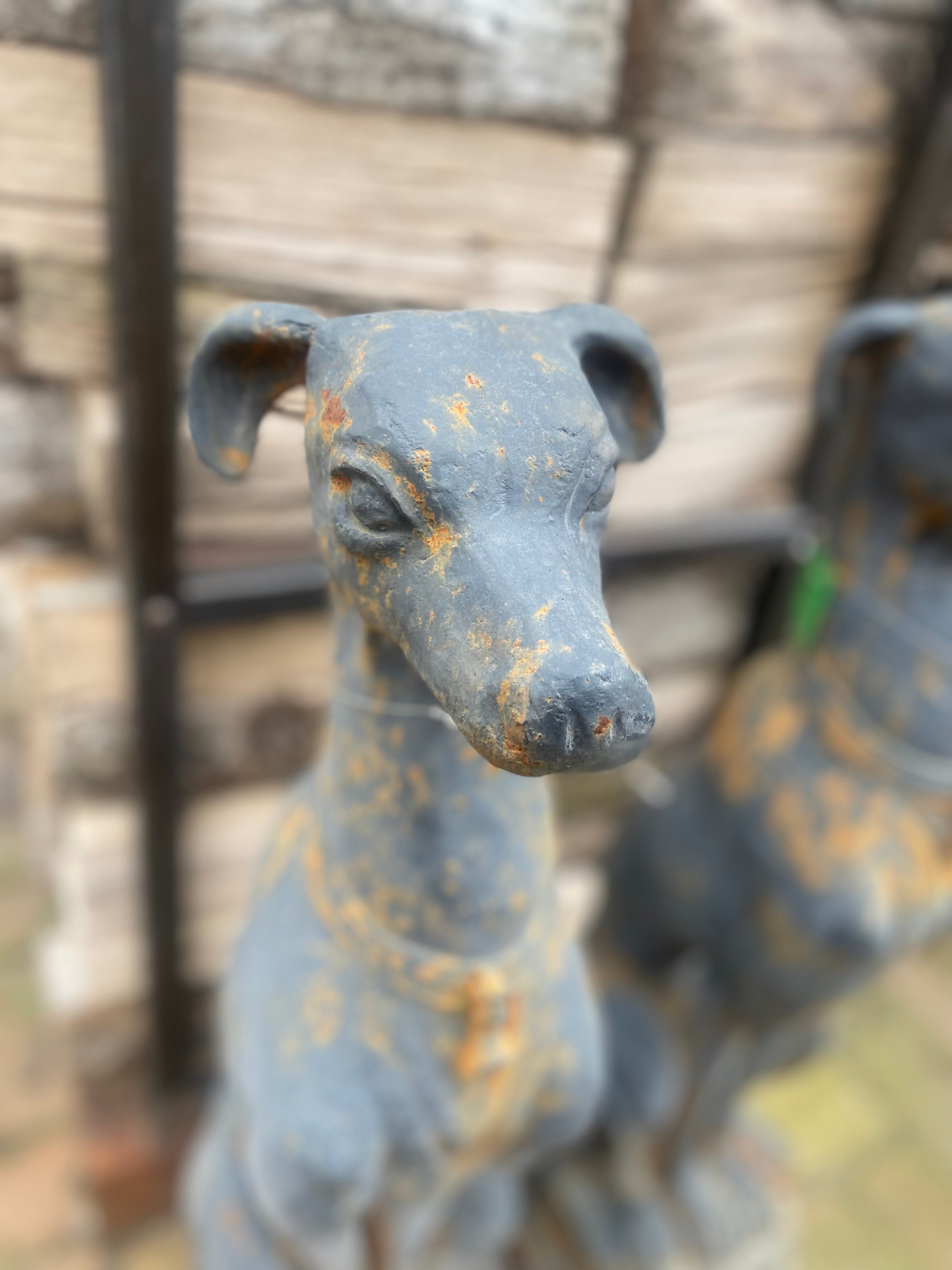 set grote Whippets windhonden gietijzer - Brocante bij Ingie
