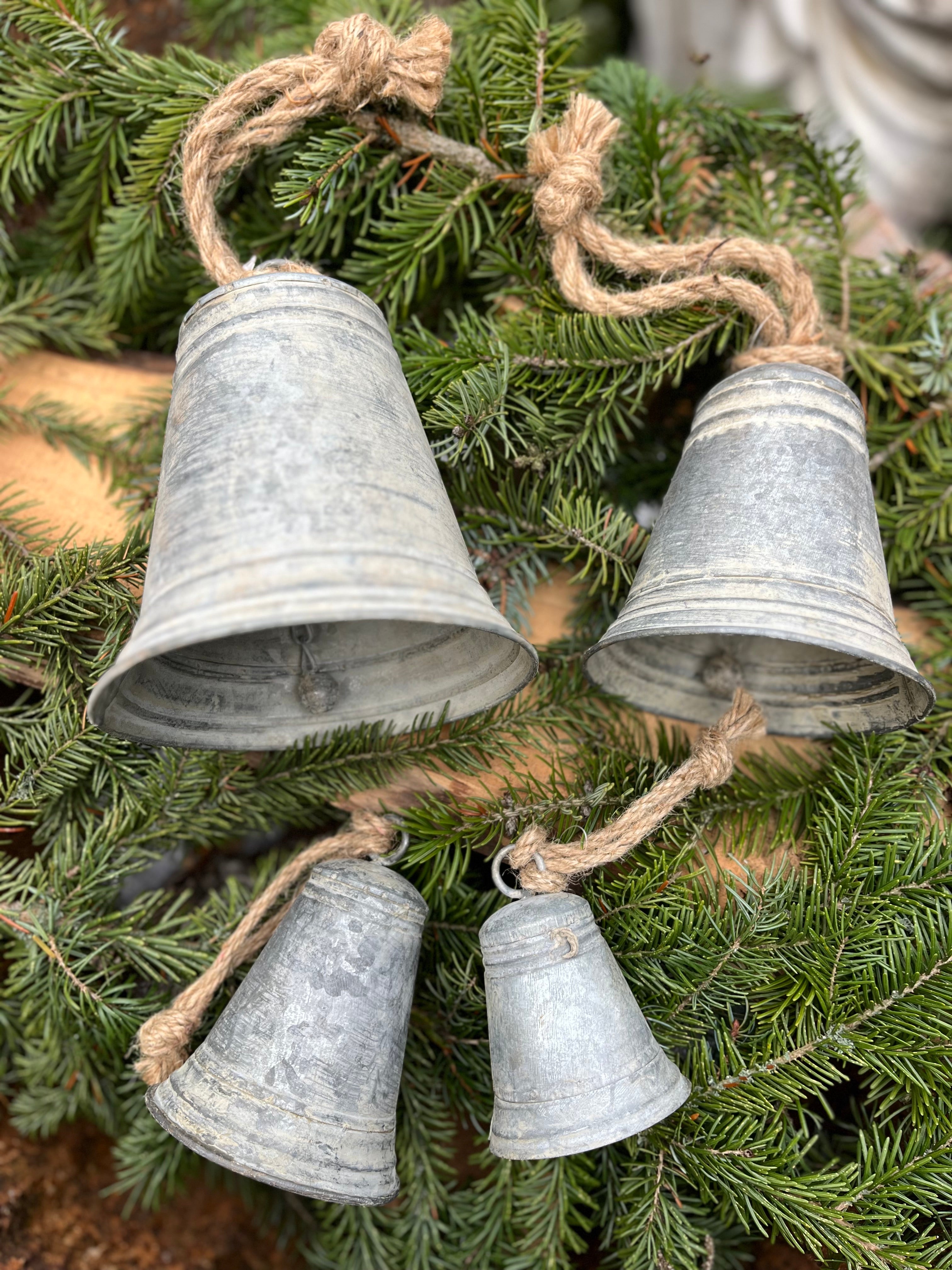 Kerst KLOKKEN zink in 4 maten