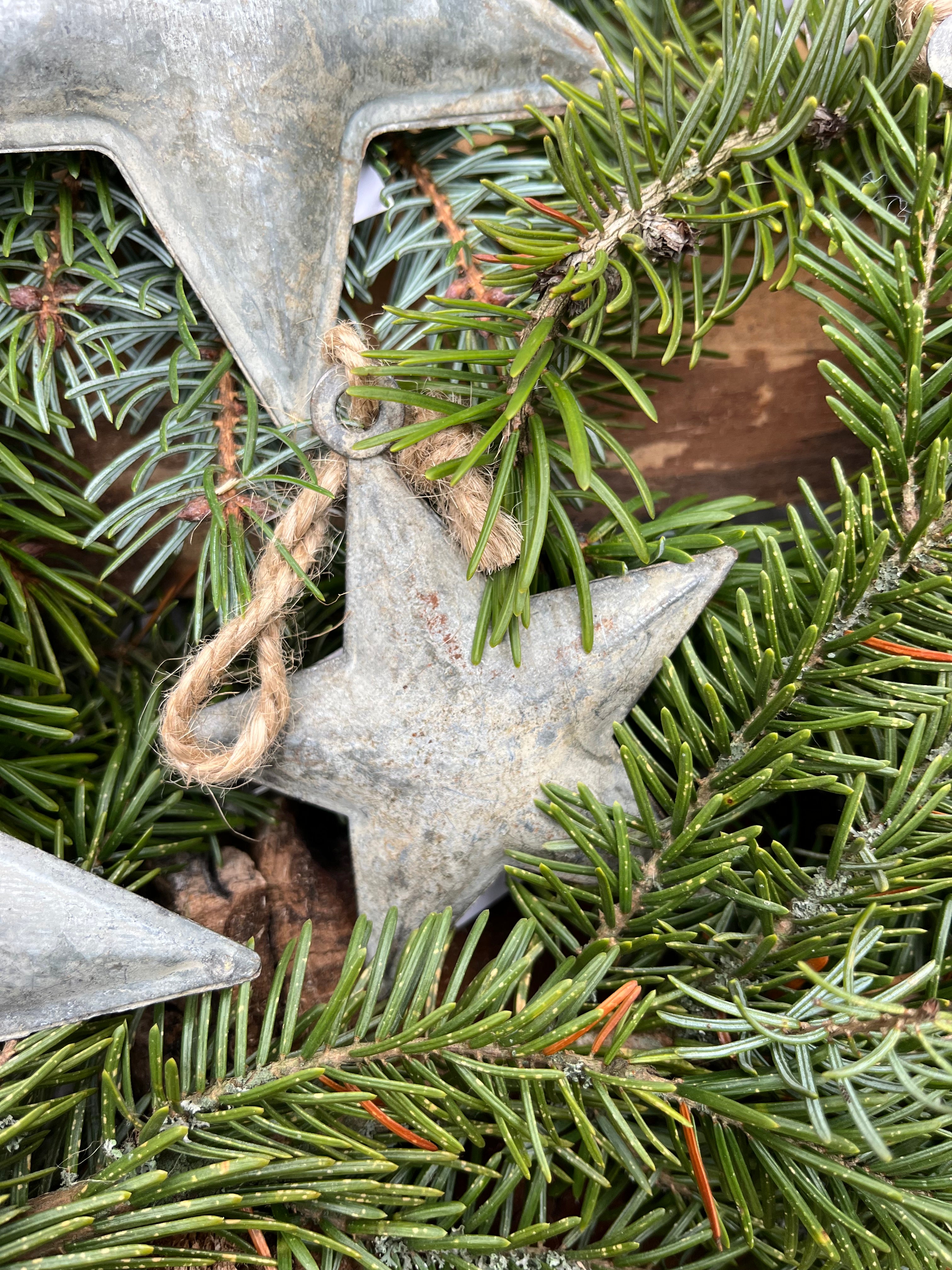 Kerst sterren zink, set van 3 maten, ACTIEPRIJS!