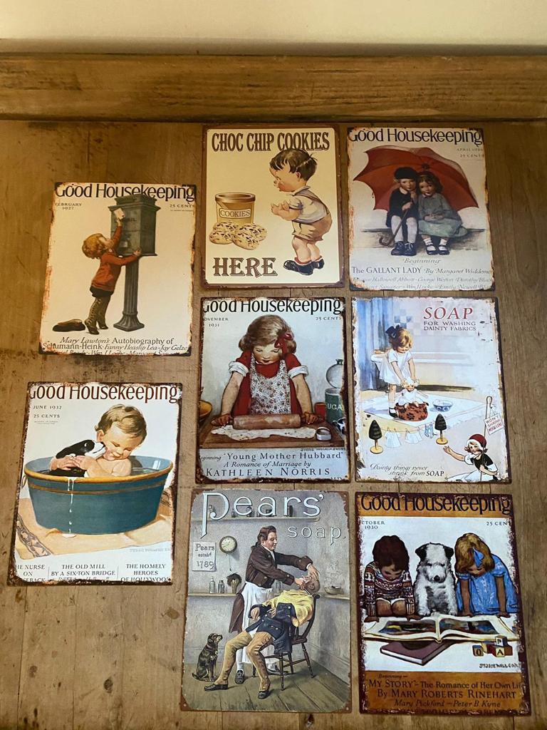 Tekstbord metaal humor; SOAP - Brocante bij Ingie