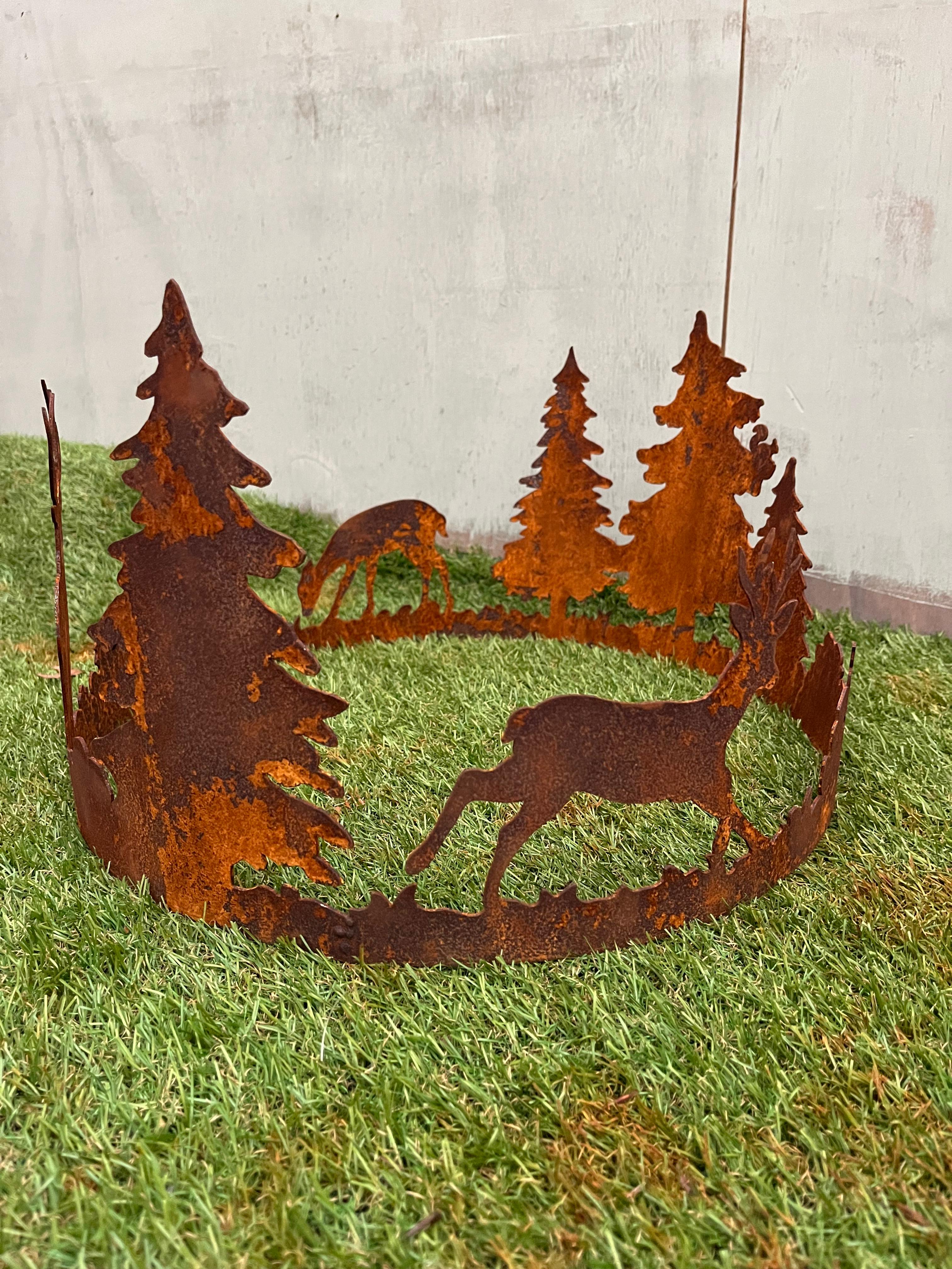 Herten bomen ring krans van eco roest - Brocante bij Ingie