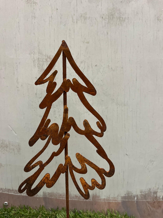 Grote open boom van eco roest op voet - Brocante bij Ingie