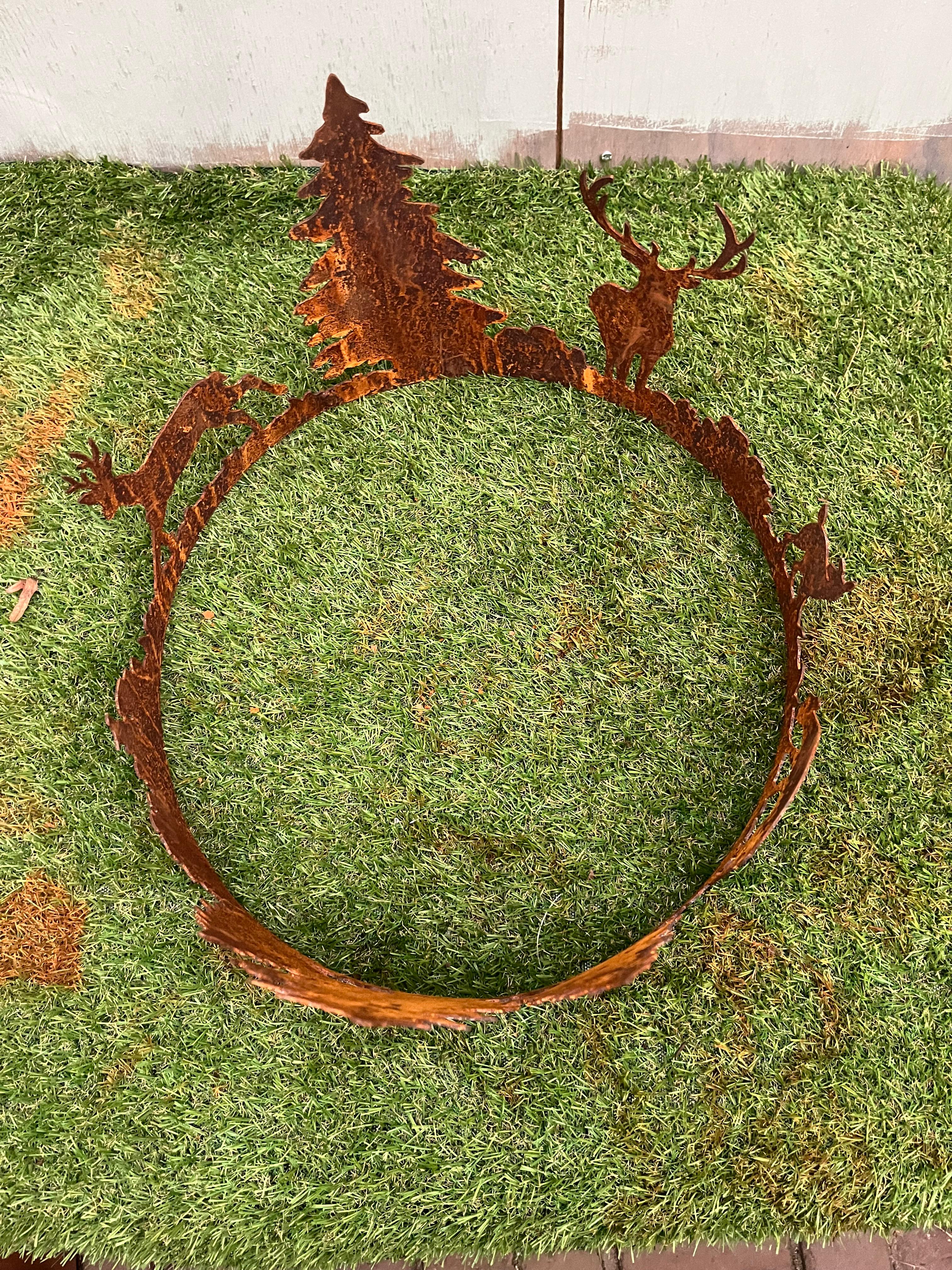 Herten bomen ring krans van eco roest - Brocante bij Ingie
