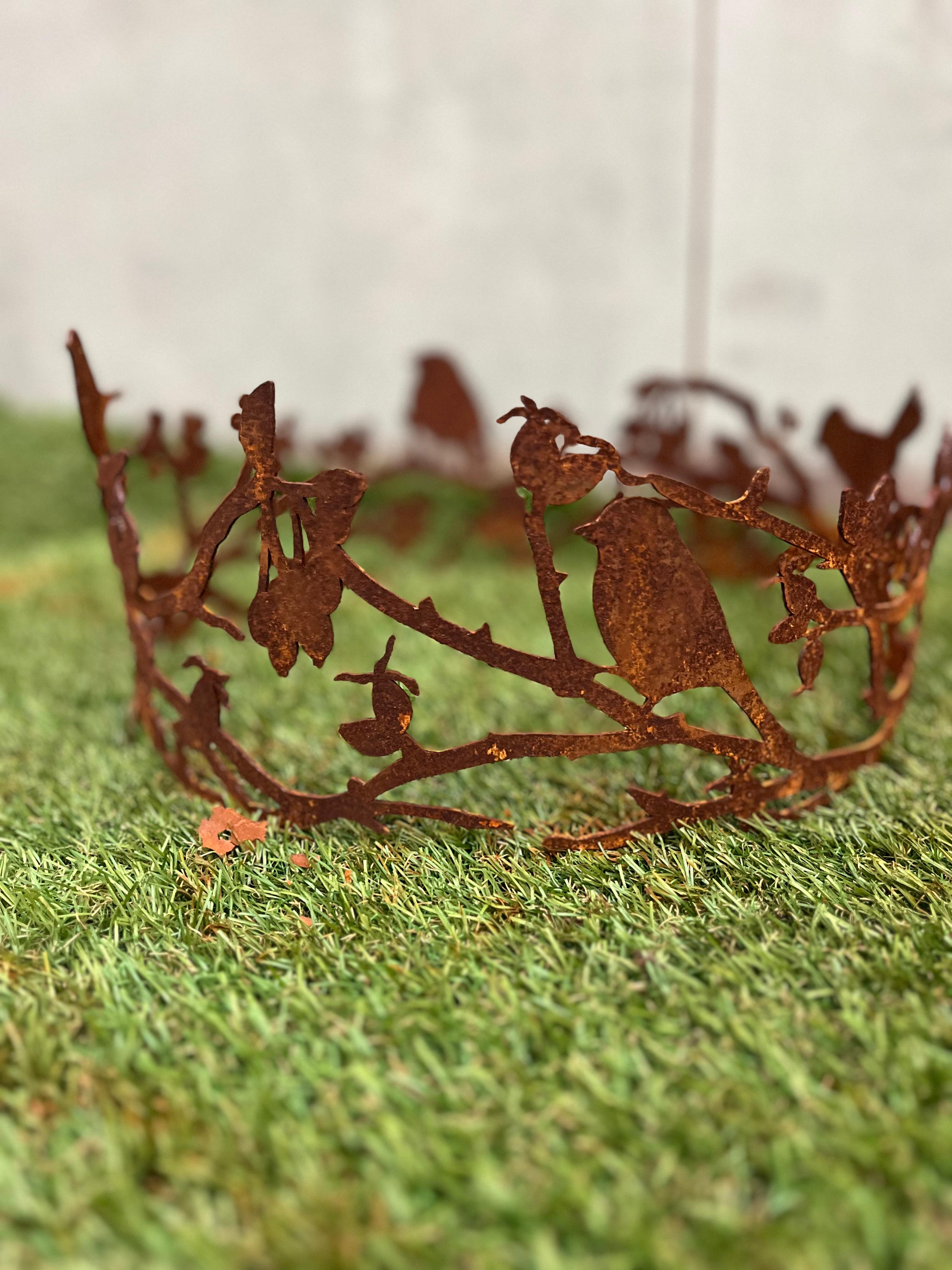 ring vogel takken en bessen krans van eco roest - Brocante bij Ingie
