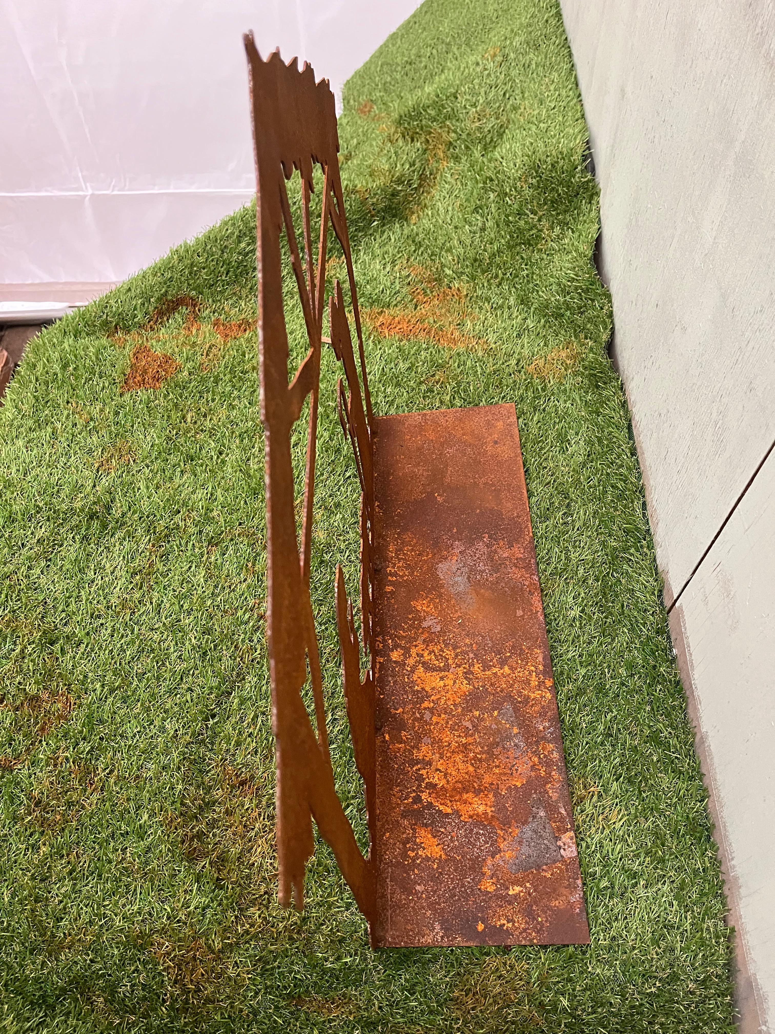 Kerststal / kerst stal groot op plaat van eco roest - Brocante bij Ingie