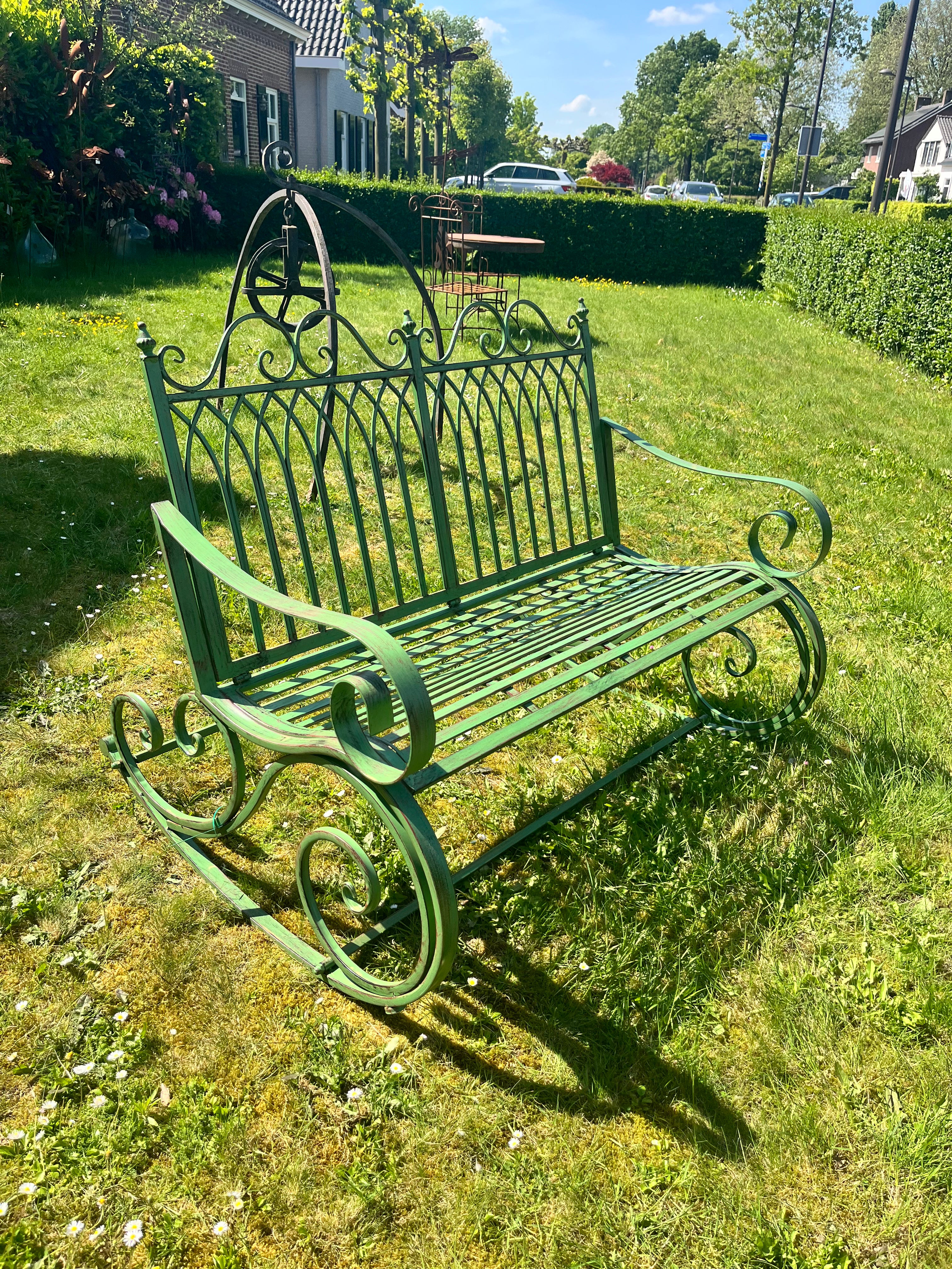 Ijzeren Schommelstoel/bank - Brocante bij Ingie