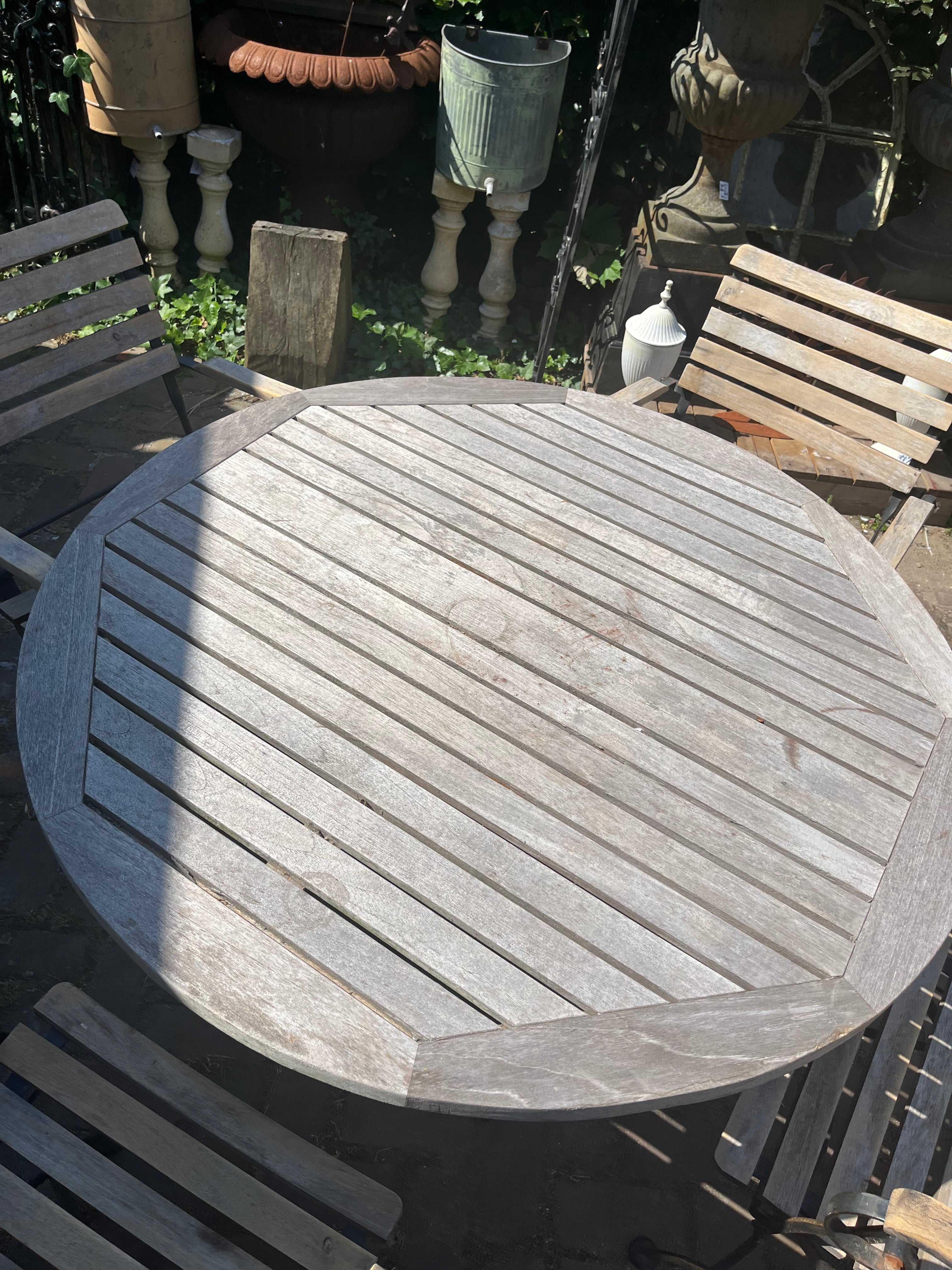 Tuinset inklapbaar tafel met 4 stoelen - Brocante bij Ingie