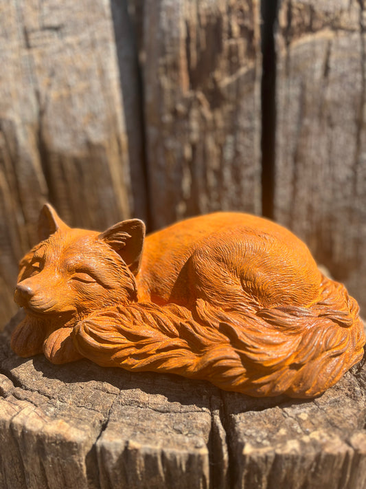 Slapende vos van gietijzer - Brocante bij Ingie