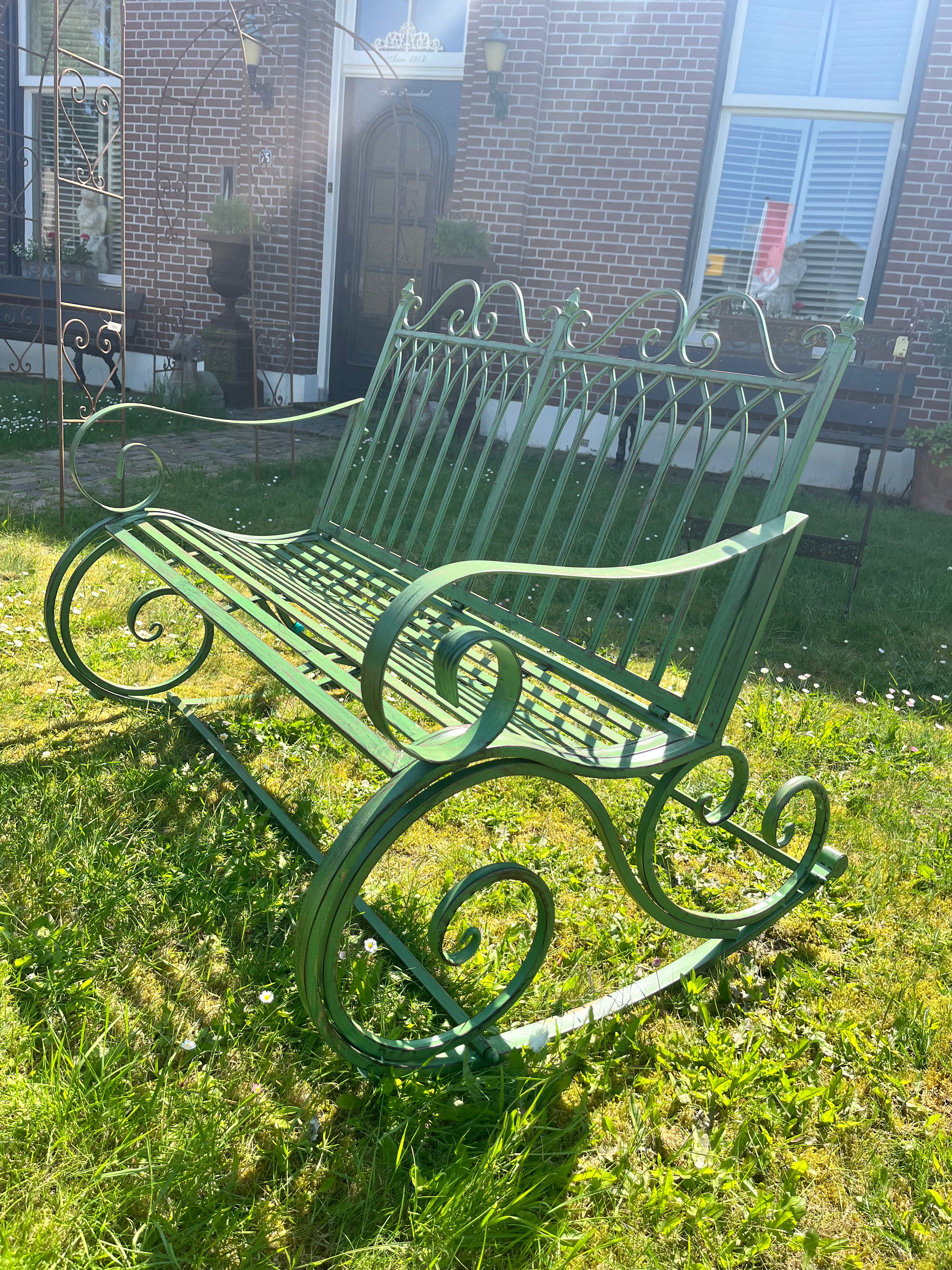 Ijzeren Schommelstoel/bank - Brocante bij Ingie