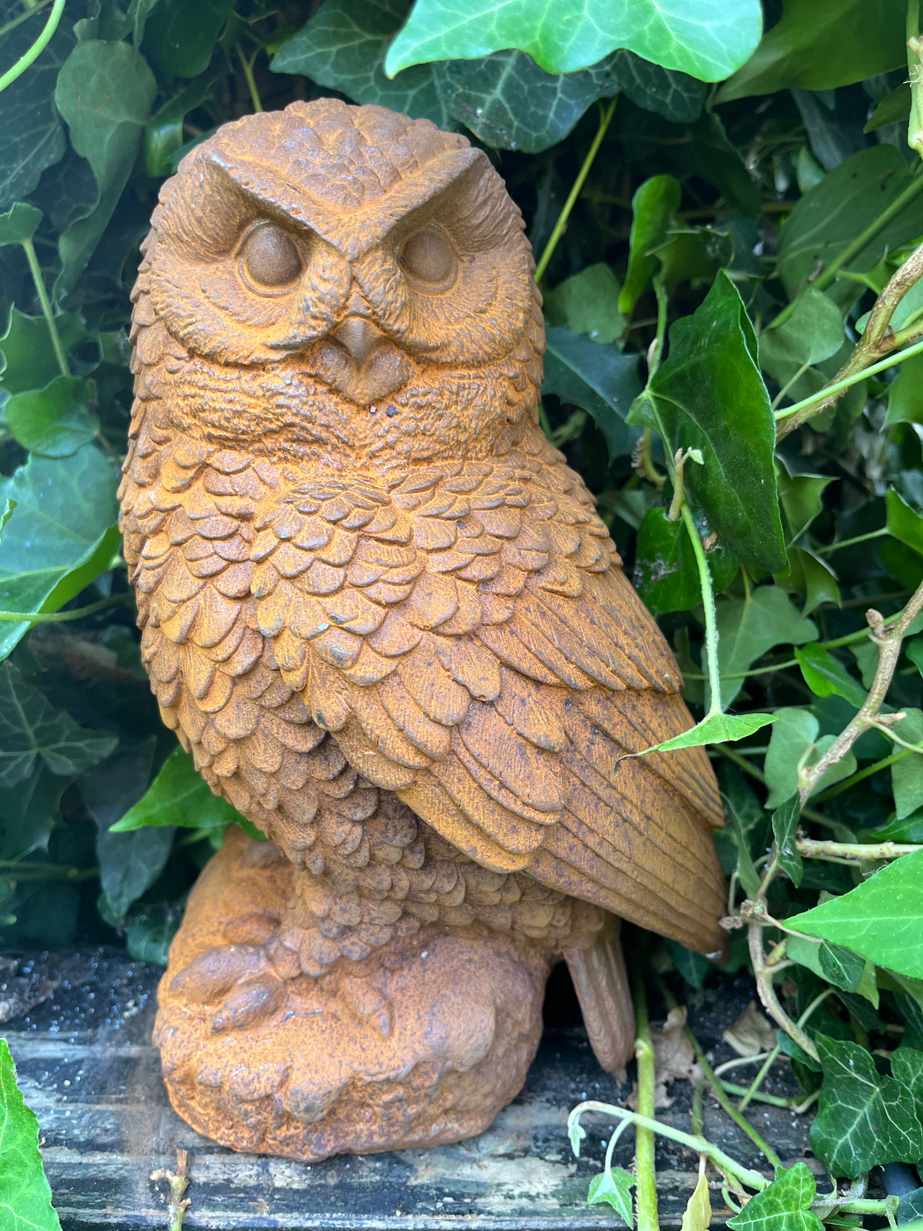 Steen uil van gietijzer - Brocante bij Ingie