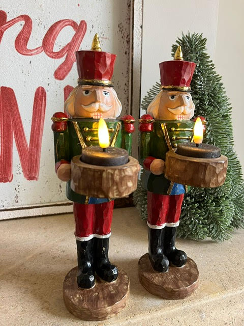 Led waxinelichtjes Set van 2 - kaars zwart - Brocante bij Ingie