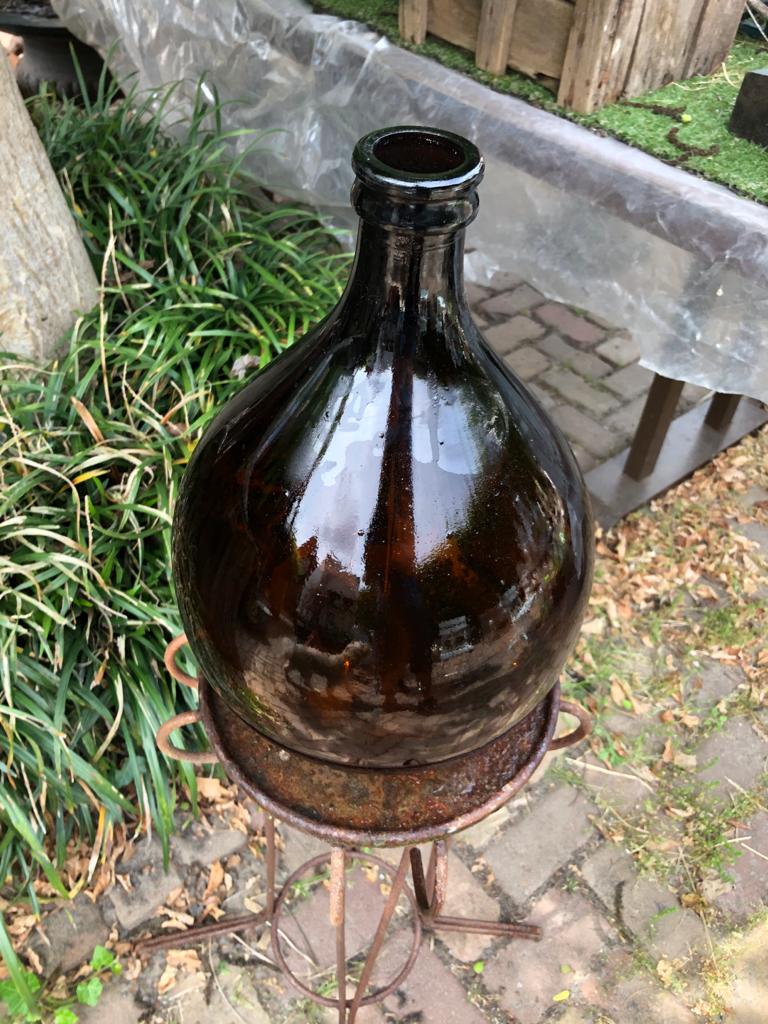 Donkerbruine druppelfles 10L - Brocante bij Ingie