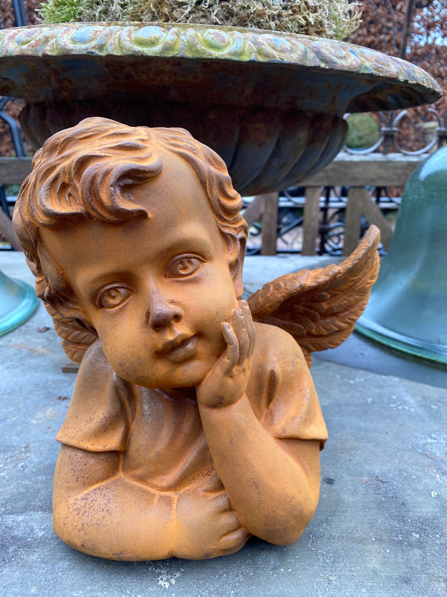 Schitterende engel gemaakt van gietijzer - Brocante bij Ingie