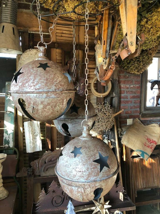 Ijzeren bal lantaarn voor theelicht — Kleine bal - Brocante bij Ingie