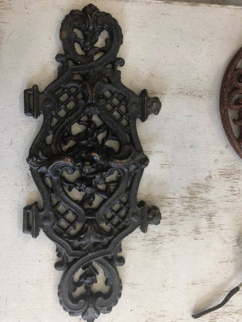 Gietijzeren ornament zwart - Brocante bij Ingie