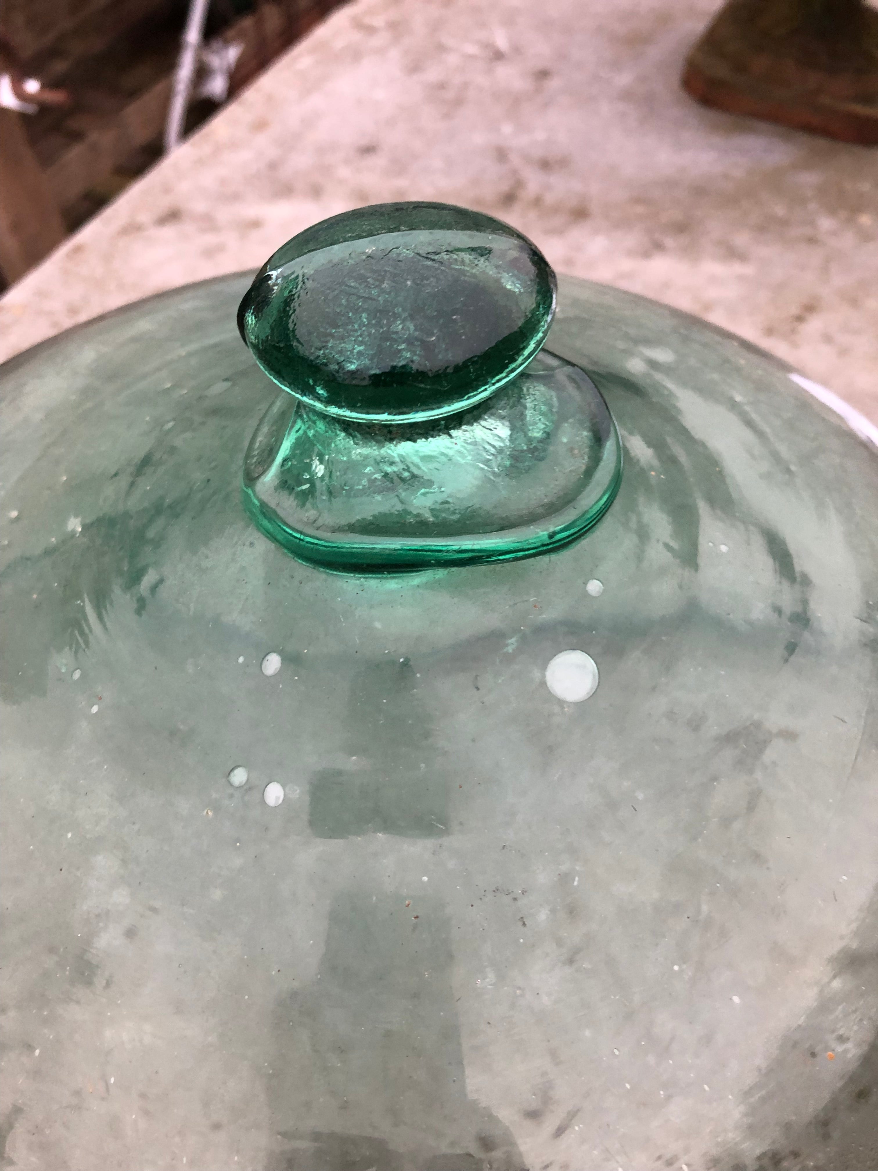 origineel oude glazen meloen Cloche uit Frankrijk - Brocante bij Ingie