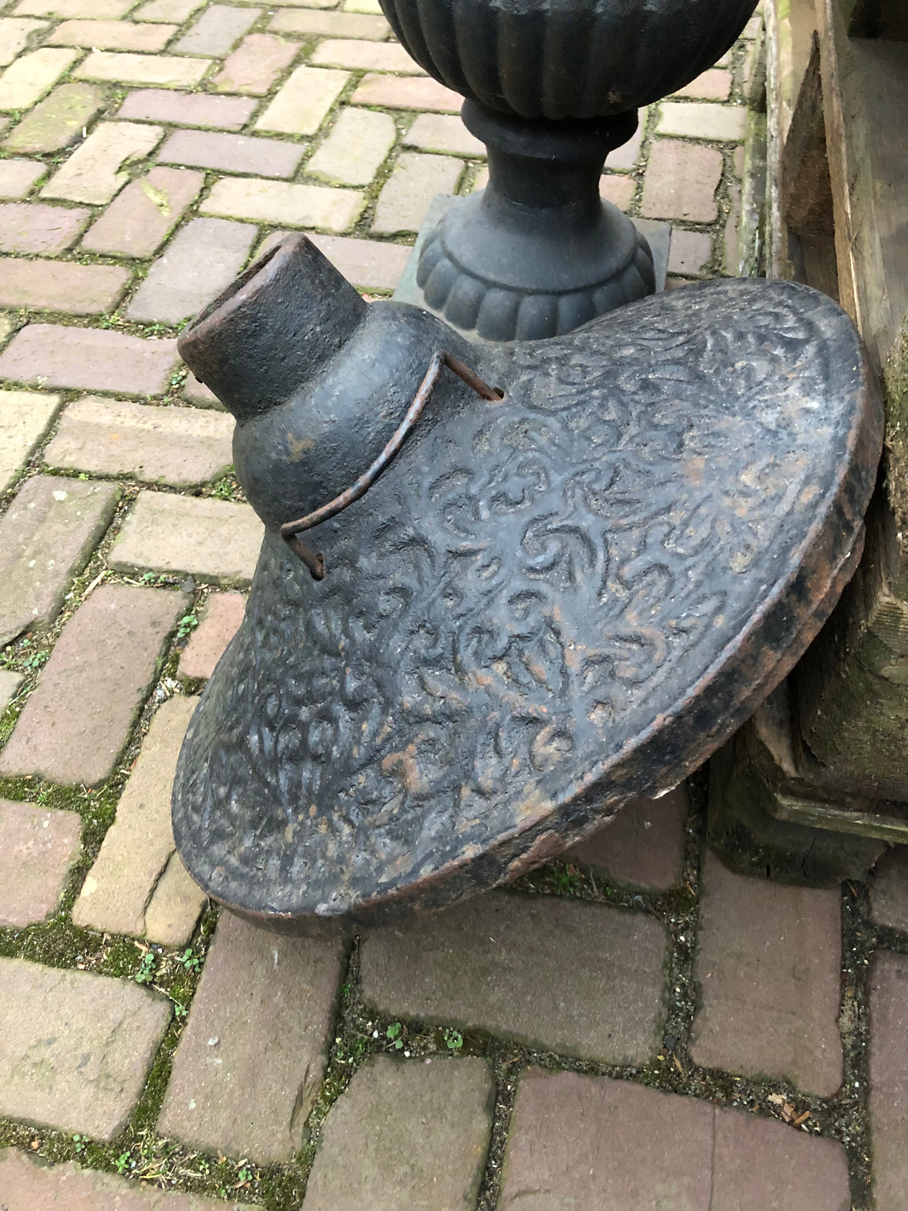 Gietijzeren parasol standaard voet - Brocante bij Ingie