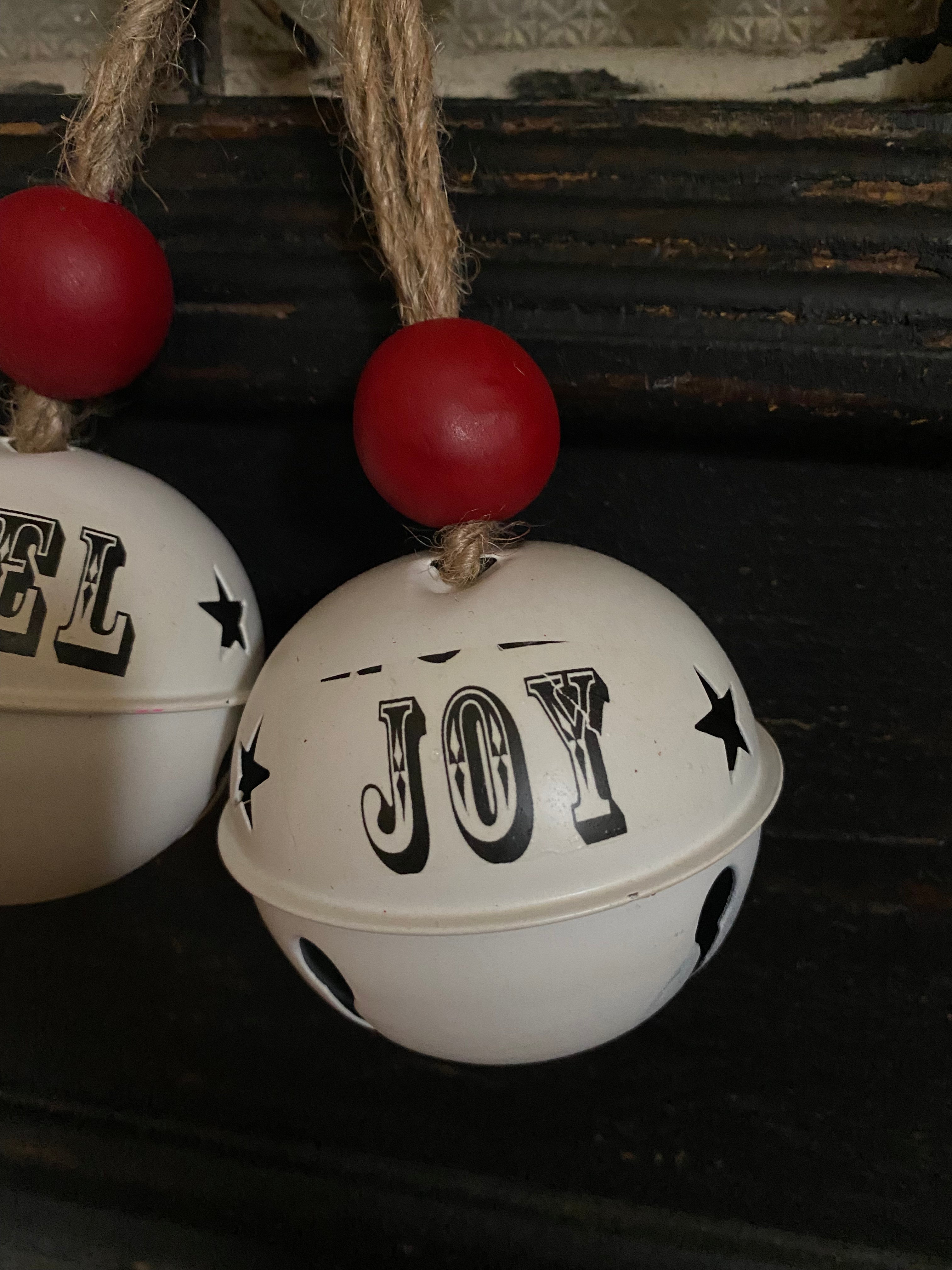 Kerst bellen 'Noel' - 'Hope' - 'Joy' - Brocante bij Ingie