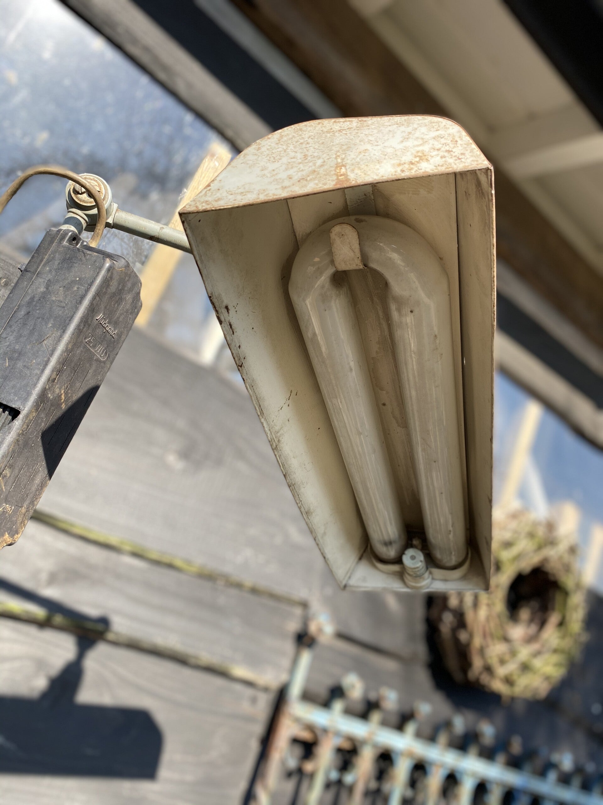 Industriële staan lamp - Brocante bij Ingie