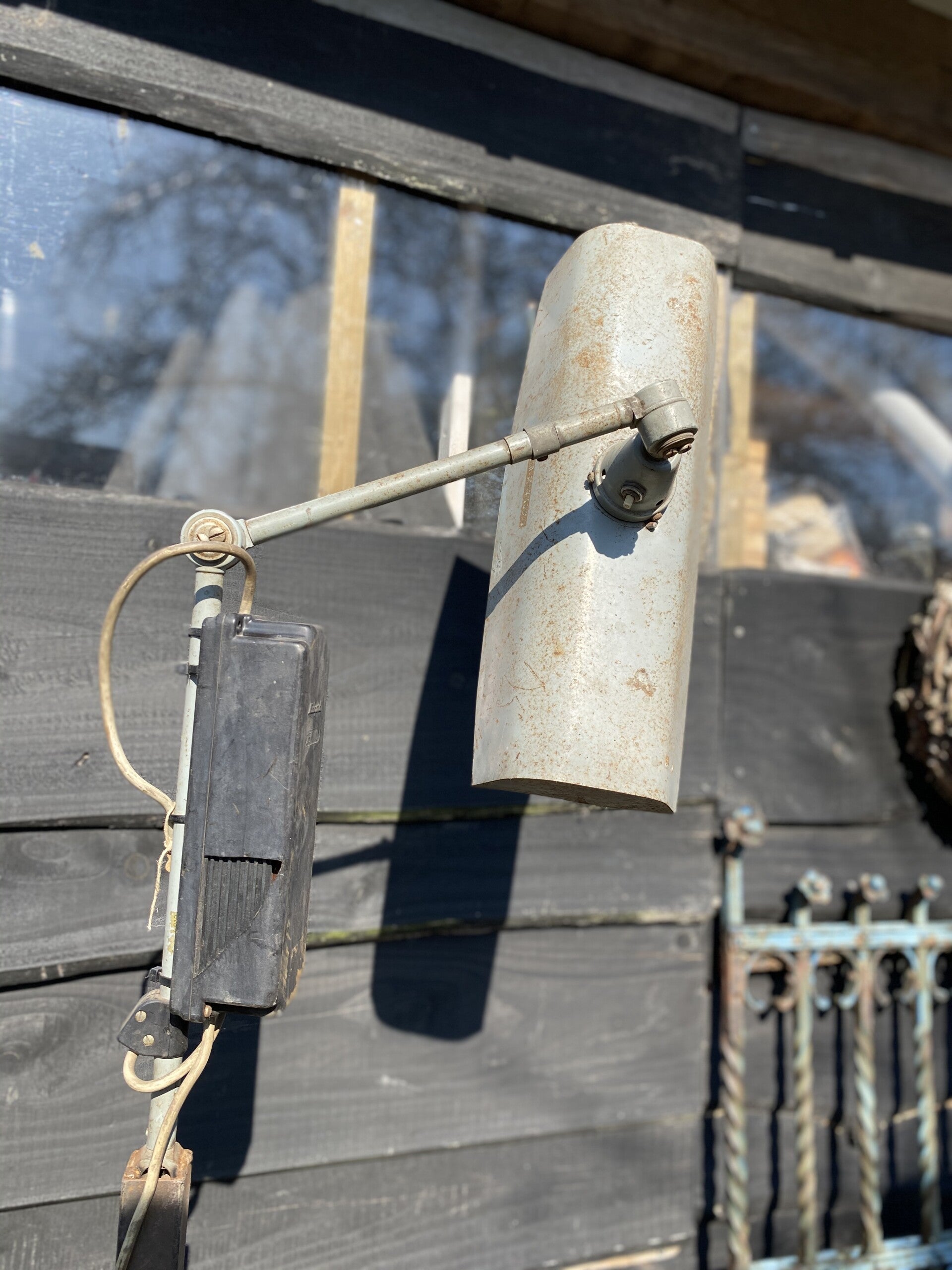 Industriële staan lamp - Brocante bij Ingie